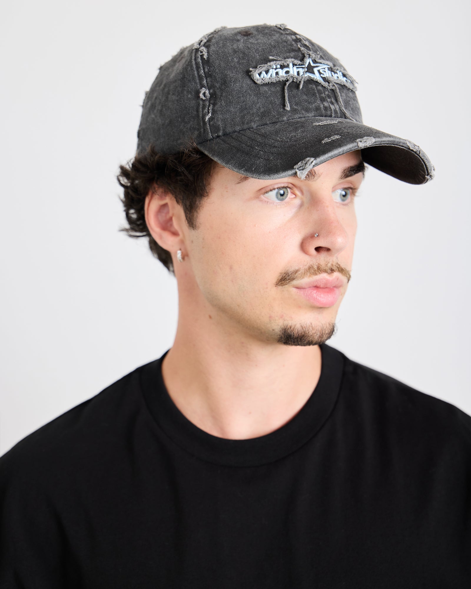Stxr Distressed Cap Washed Black - Image 2