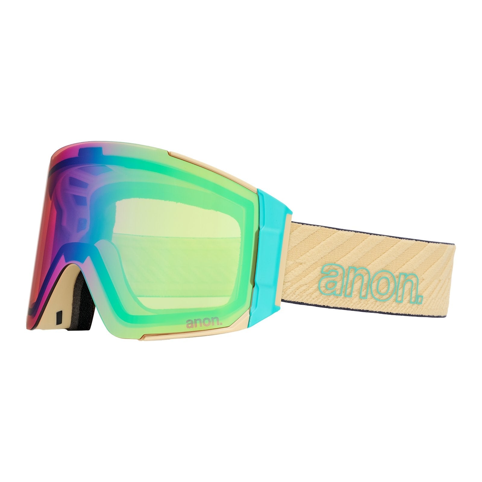 Sync Goggles + Bonus Lens + Mfi Face Mask Beechwood - Perceive Variable Green Lens (22% / S2) w/ Perceive Cloudy Pink Lens (53% / S1) - Image 1