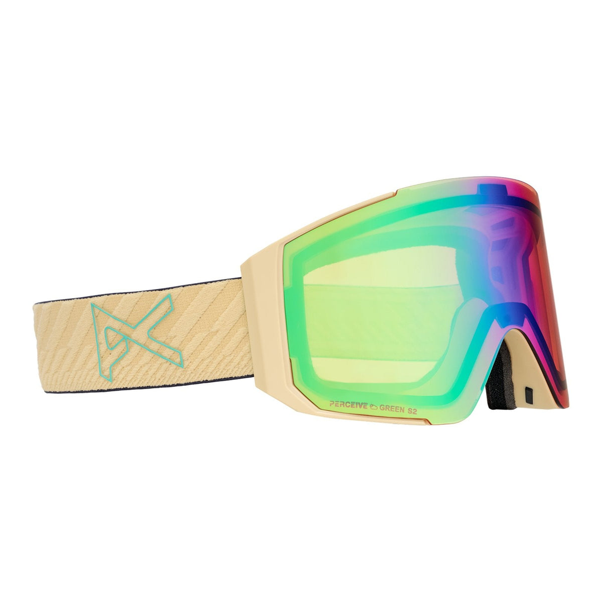 Sync Goggles + Bonus Lens + Mfi Face Mask Beechwood - Perceive Variable Green Lens (22% / S2) w/ Perceive Cloudy Pink Lens (53% / S1) - Image 3