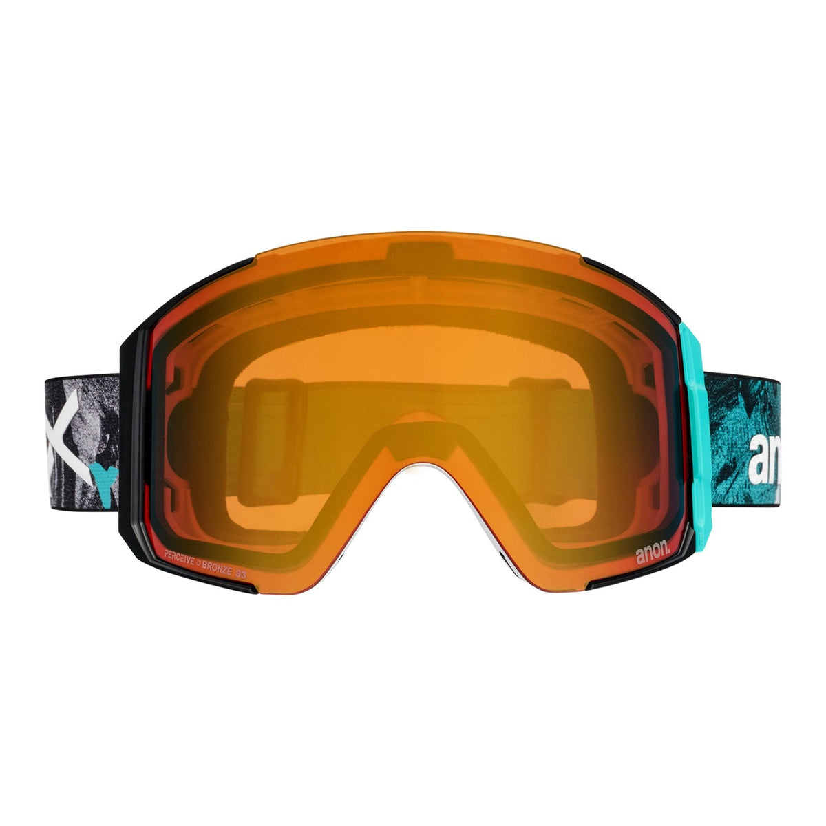 Sync Low Bridge Fit Goggles + Bonus Lens + Mfi Face Mask Grunge - Perceive Sunny Bronze Lens (17% / S3) w/ Perceive Cloudy Burst Lens (59% / S1) - Image 2