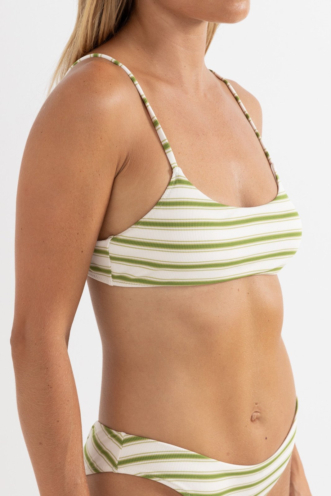 Tami Stripe Crop Top Green - Image 3