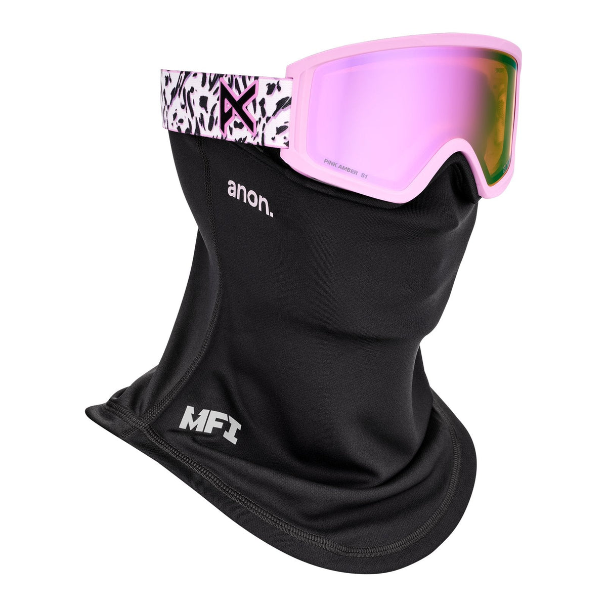 Tracker 2.0 Goggles + Mfi Face Mask Leopard Pink - Pink Amber Lens (50% / S1) - Image 5