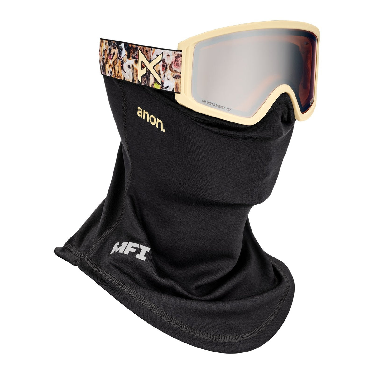 Tracker 2.0 Goggles + Mfi Face Mask Shop Dogs - Silver Amber Lens (23% / S2) - Image 5