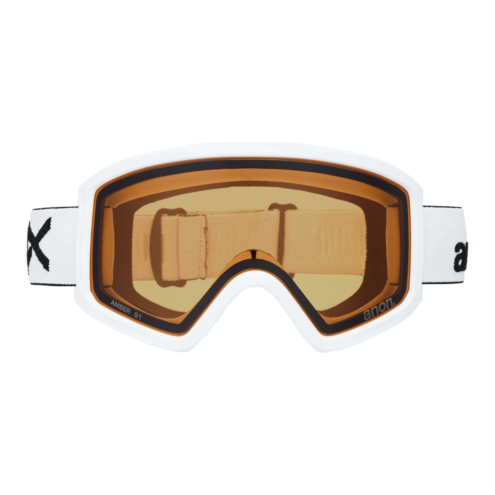 Tracker 2.0 Goggles + Mfi Face Mask White - Amber Lens (55% / S1) - Image 2