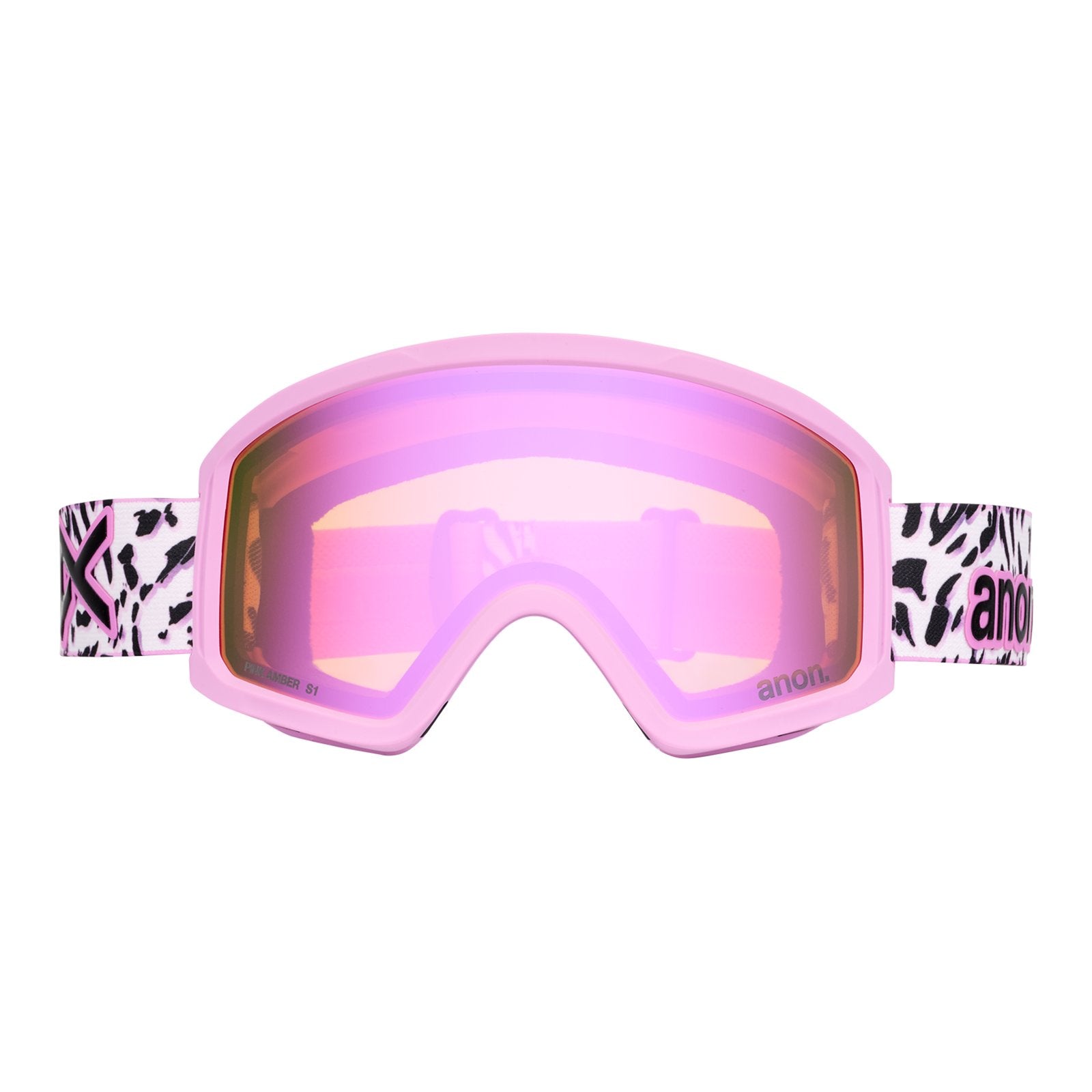 Tracker 2.0 Low Bridge Fit Goggles + Mfi Face Mask Leopard Pink - Pink Amber Lens (50% / S1) - Image 2