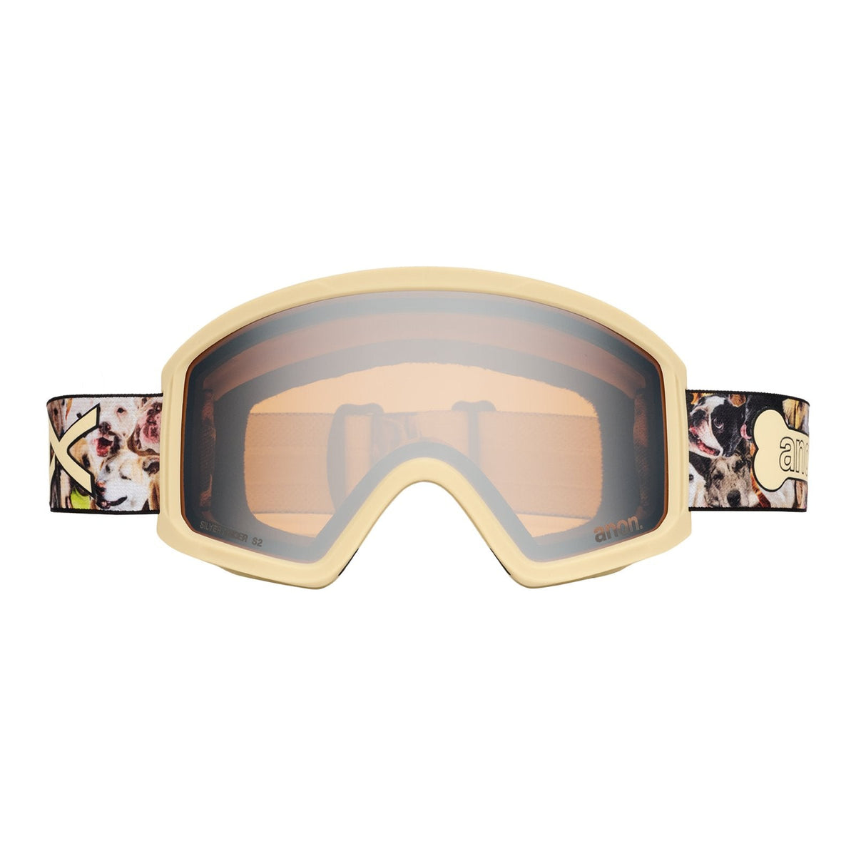 Tracker 2.0 Low Bridge Fit Goggles + Mfi Face Mask Shop Dogs - Silver Amber Lens (23% / S2) - Image 2