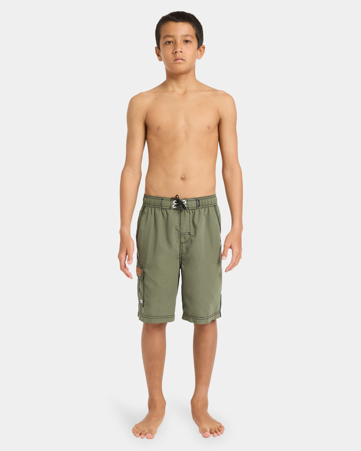 Kids Throw On Board Shorts Cypress Green - Image 5
