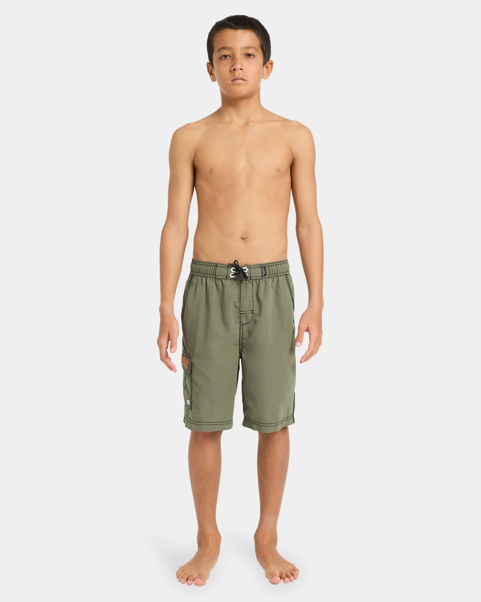 Kids Throw On Board Shorts Cypress Green - Image 5