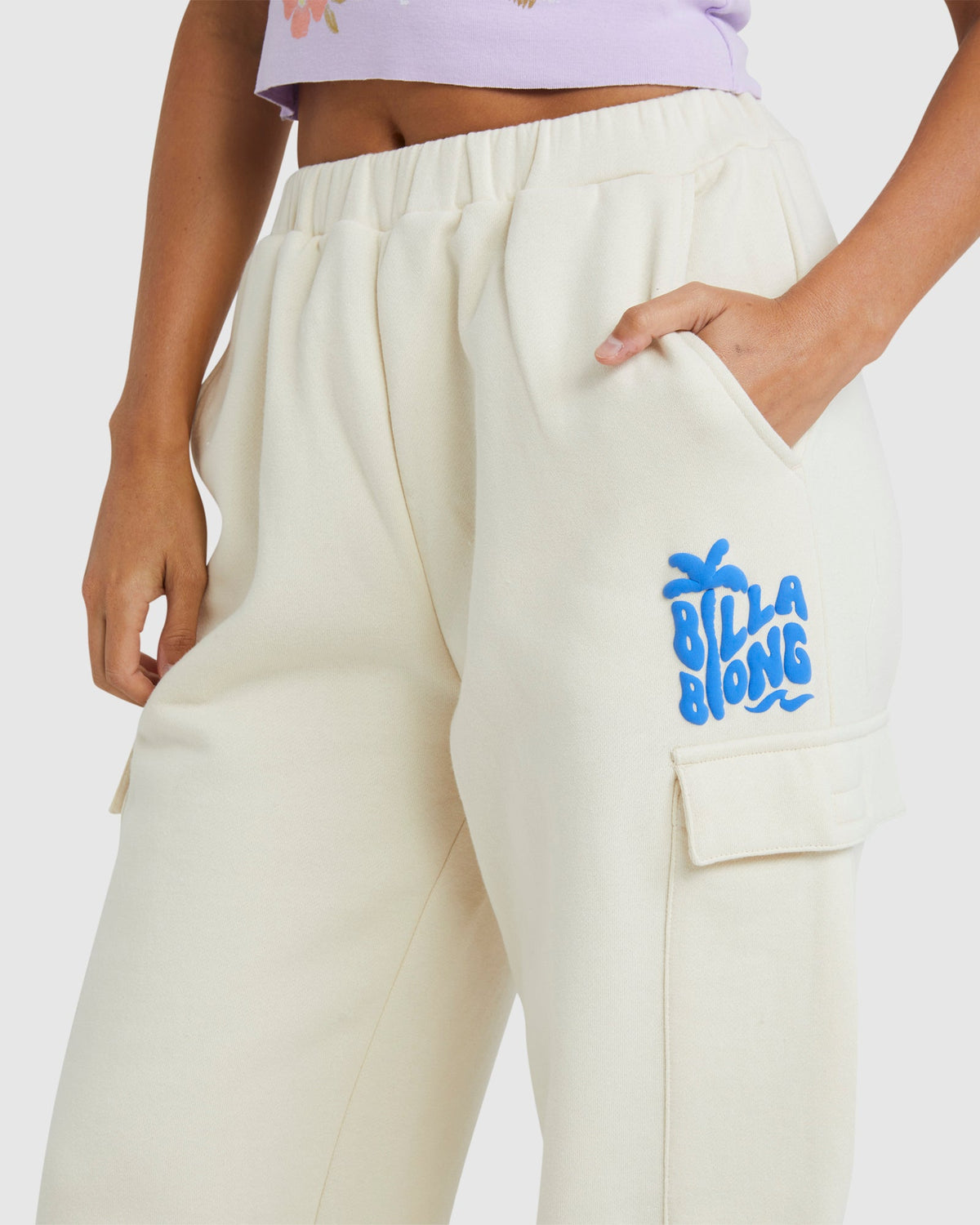 Womens Palm Life Trackpants White Cap - Image 4