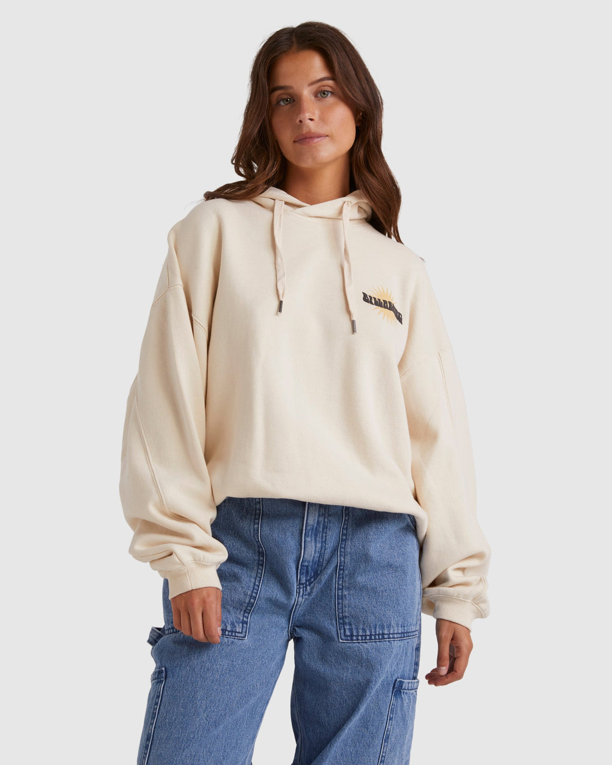 Womens Sunlight Kendall Pullover Hoodie White Cap - Image 1