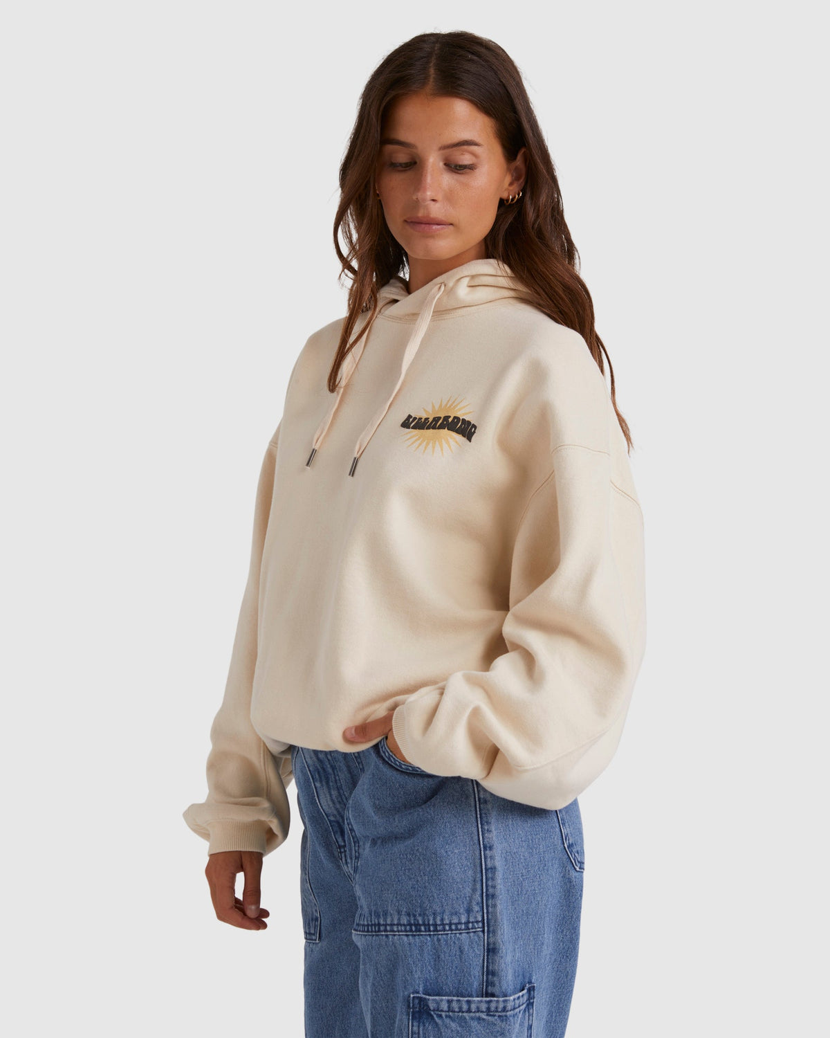 Womens Sunlight Kendall Pullover Hoodie White Cap - Image 2