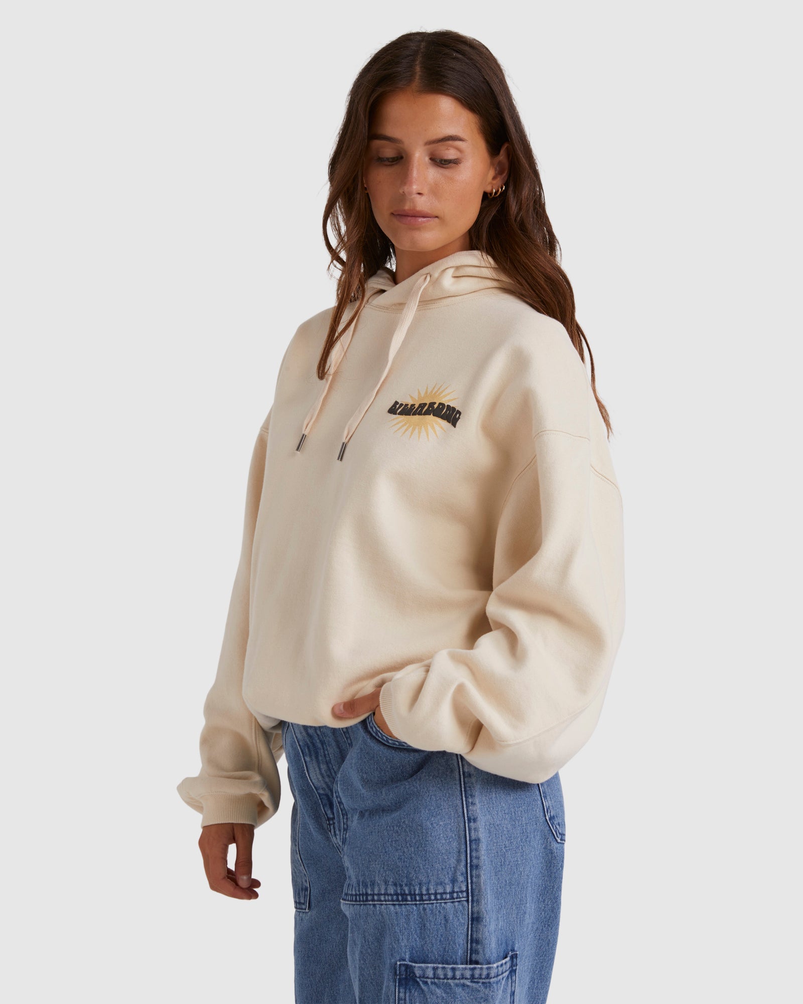 Womens Sunlight Kendall Pullover Hoodie White Cap - Image 2
