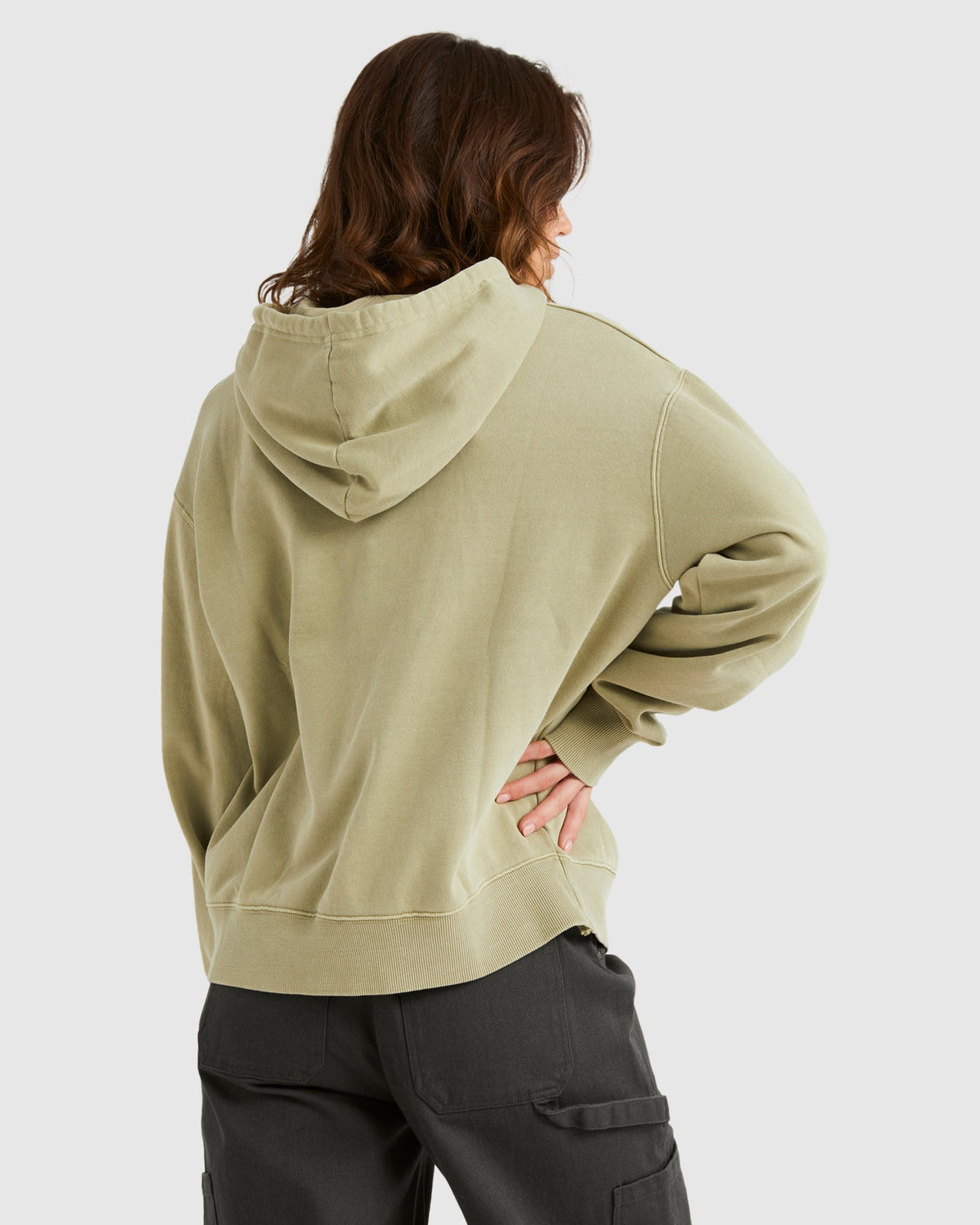 Womens Be Real Rio Hoodie Avocado - Image 3