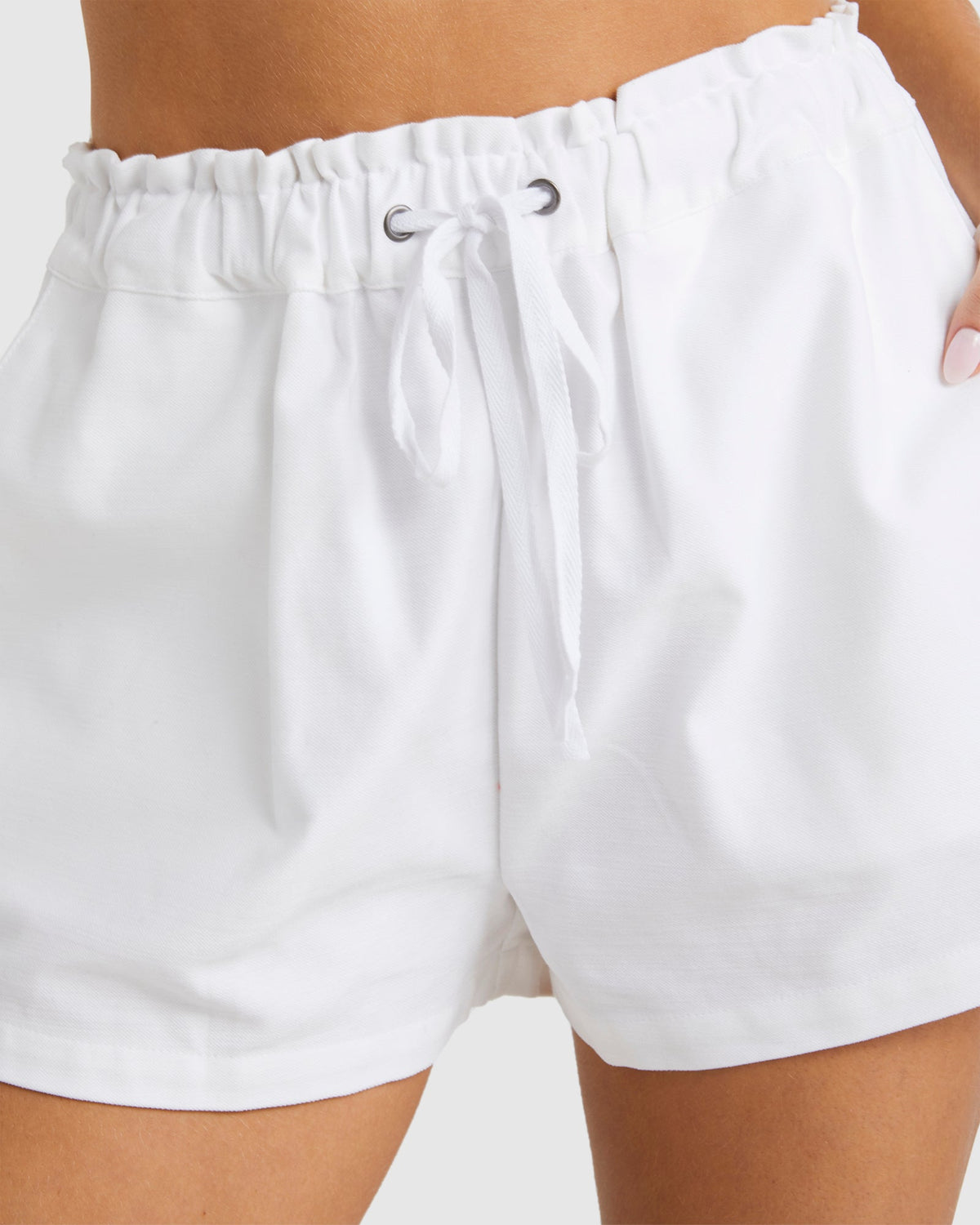 Womens Sunny Dayz Elastic Waist Shorts