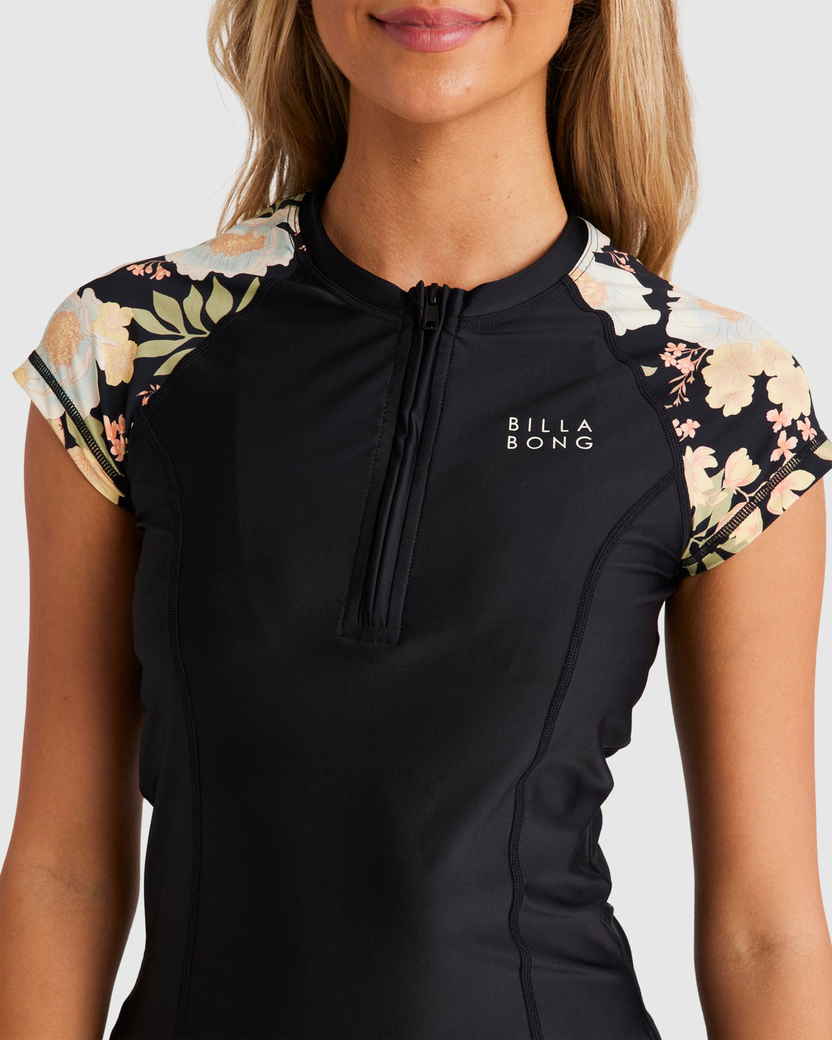 Womens Lost Cove Point Break Rash Vest Black Pebble - Image 4