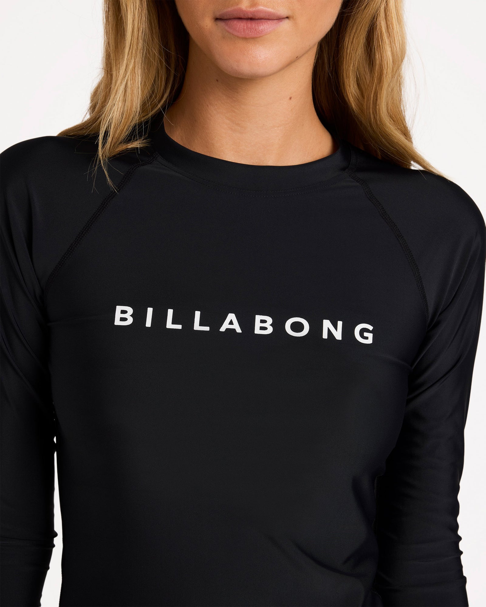 Womens Pacific Long Sleeve Rash Vest Black - Image 4
