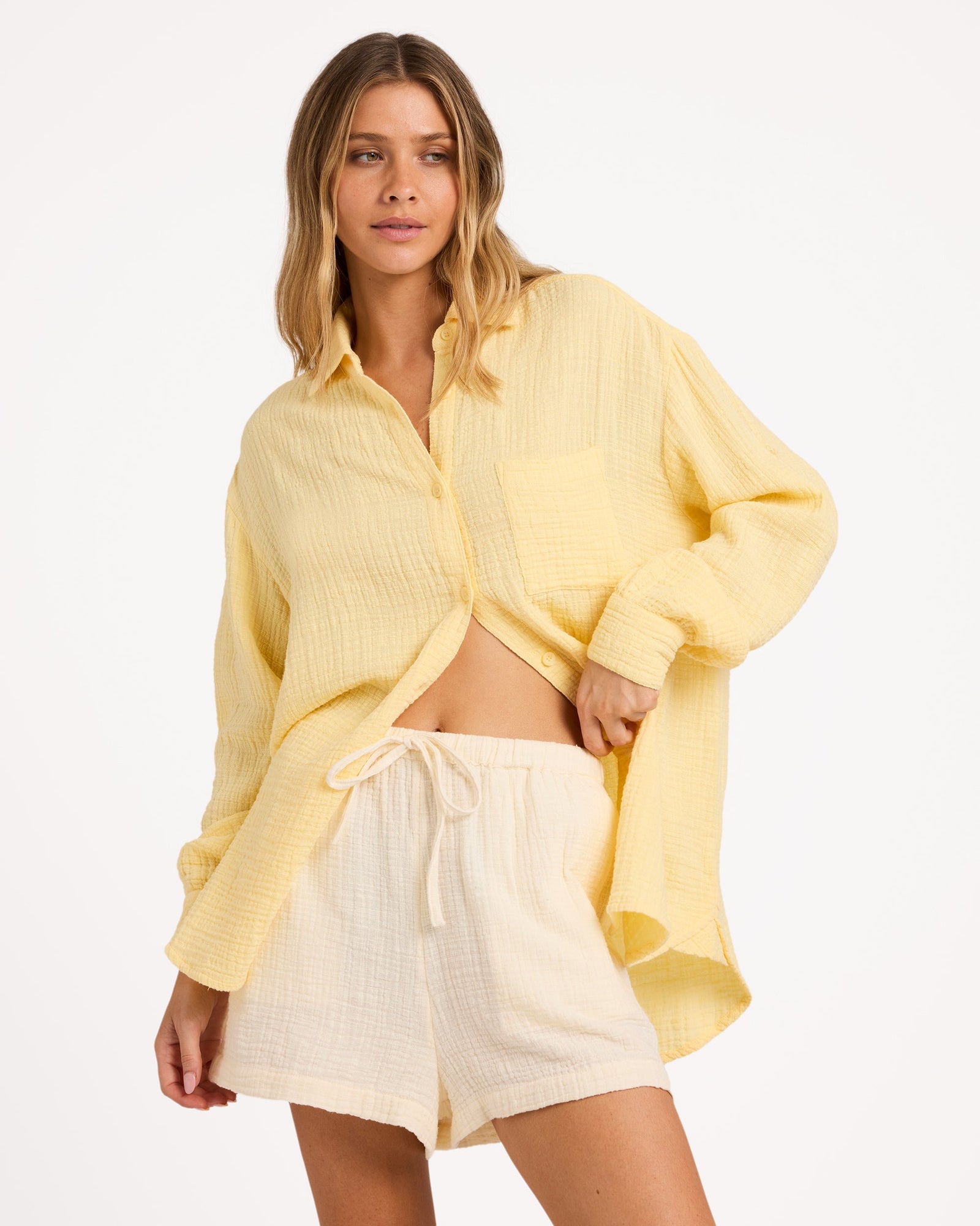 Womens Wandered Long Sleeve Shirt Sunlight - Image 2