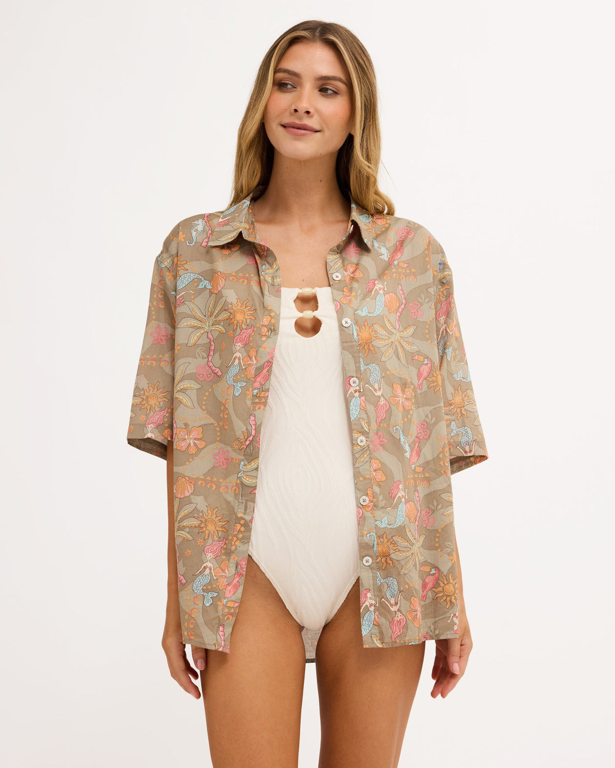 Womens Lost In Paradise Shirt Seagrass - Image 2