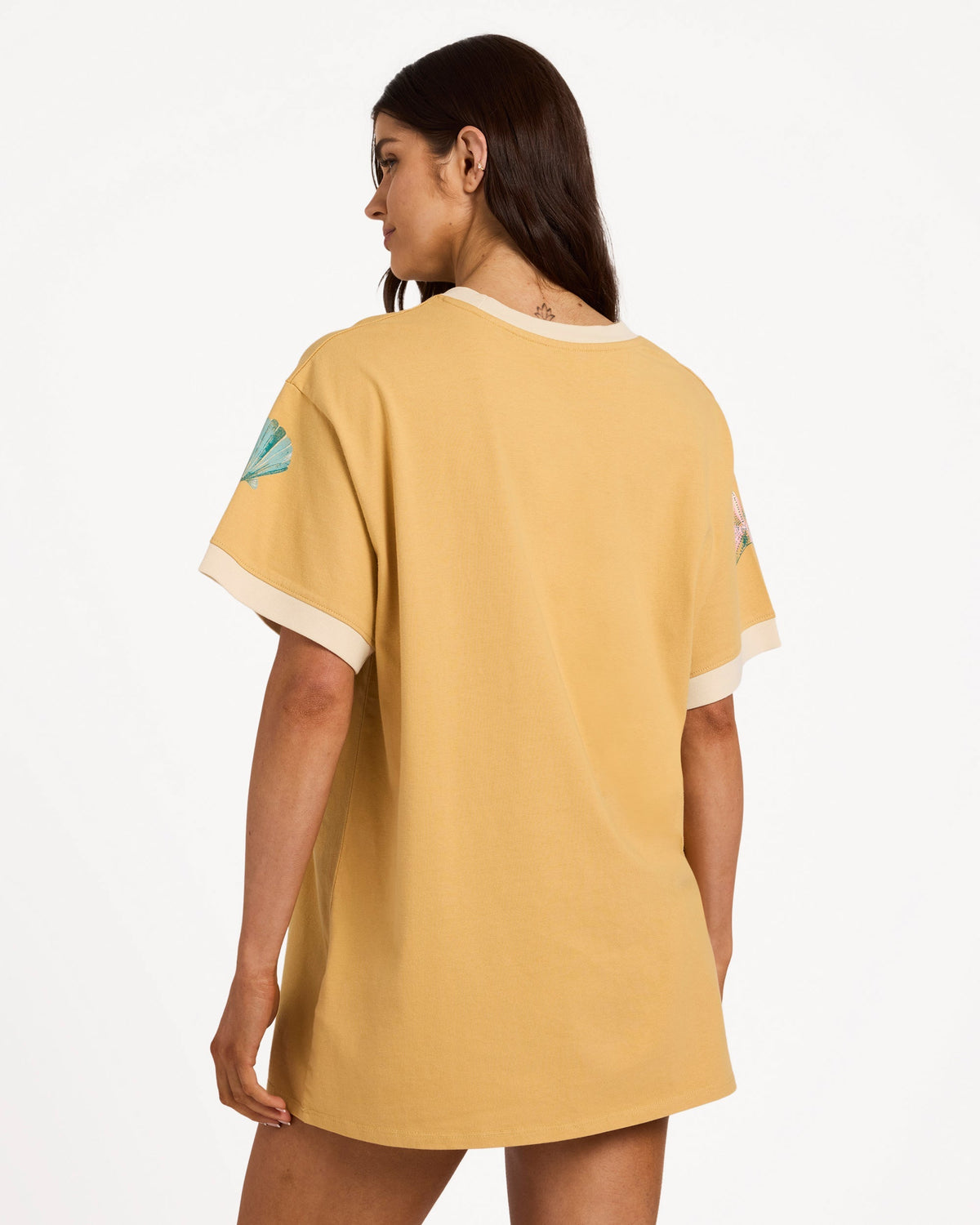Womens Salty Since T-Shirt Curry - Image 2