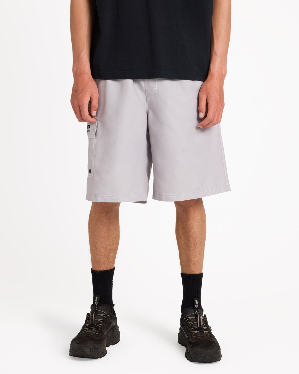 Mens Throw On 22" Shorts Ash - Image 1