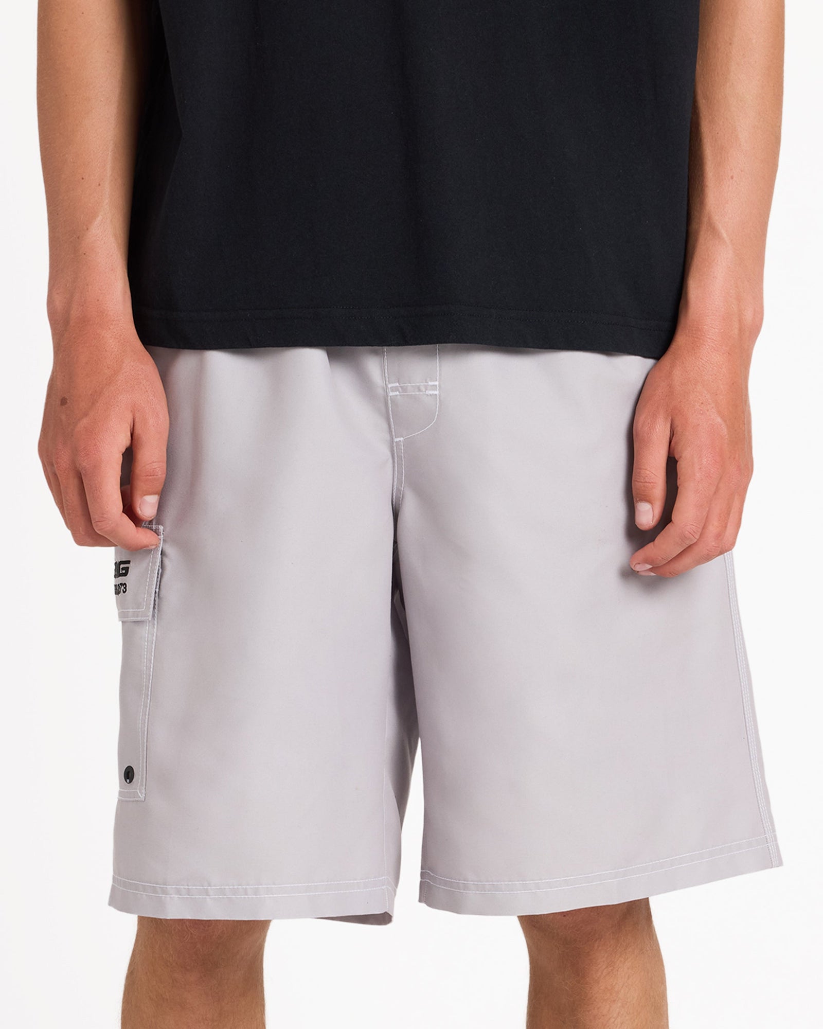 Mens Throw On 22" Shorts Ash - Image 5