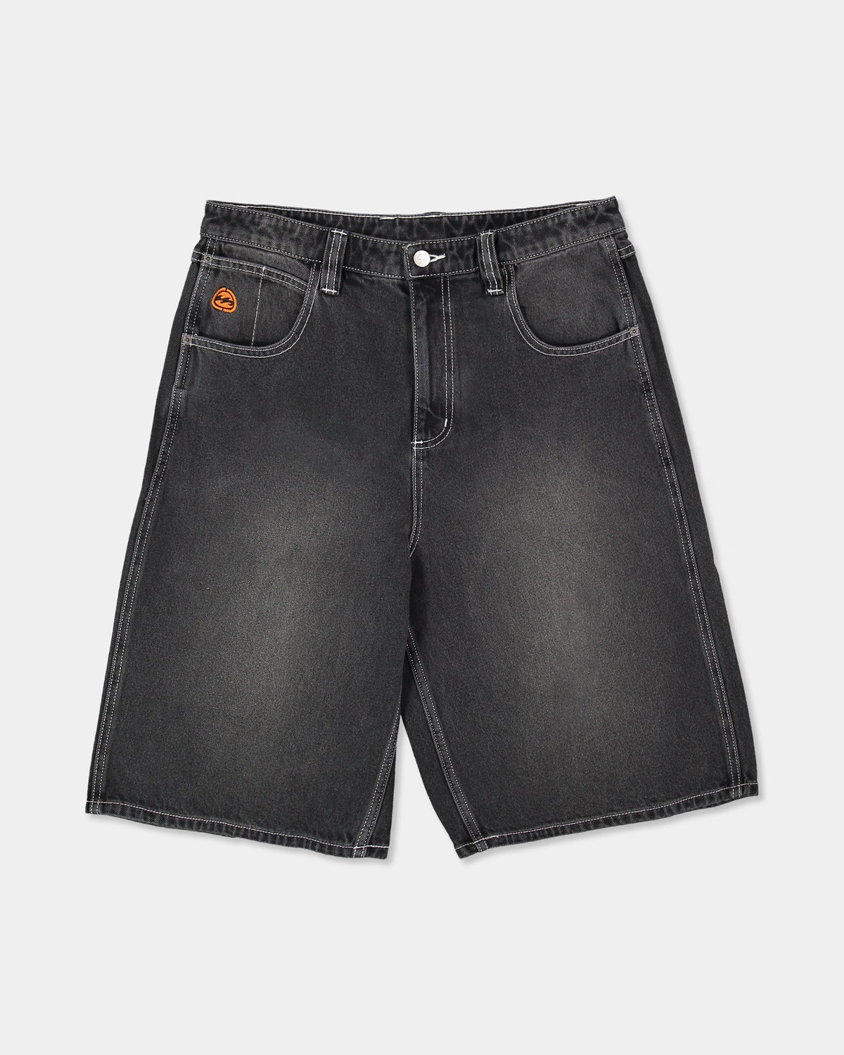 Mens Spec Denim Shorts Black - Image 6