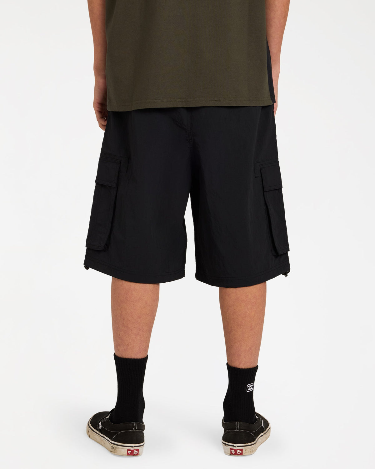 Mens Spec 73 Cargo Shorts Black - Image 2