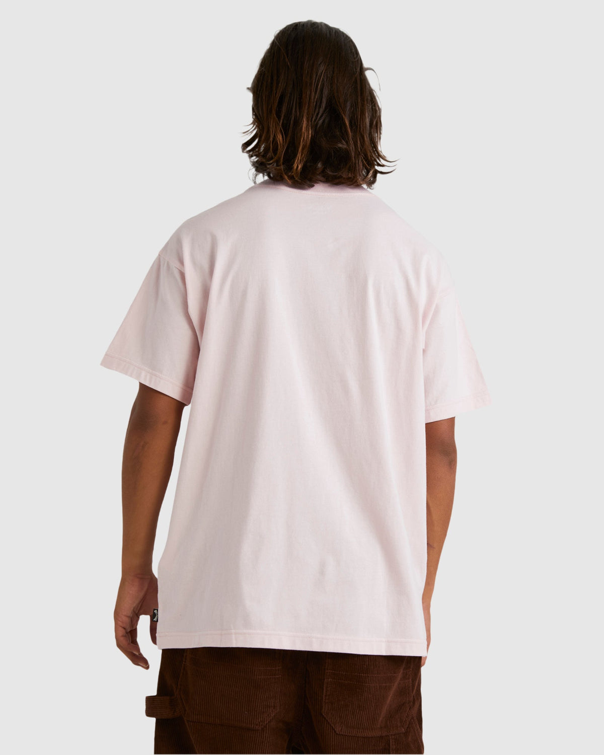 Mens Premium Wave Washed T-Shirt Pastel Pink - Image 12