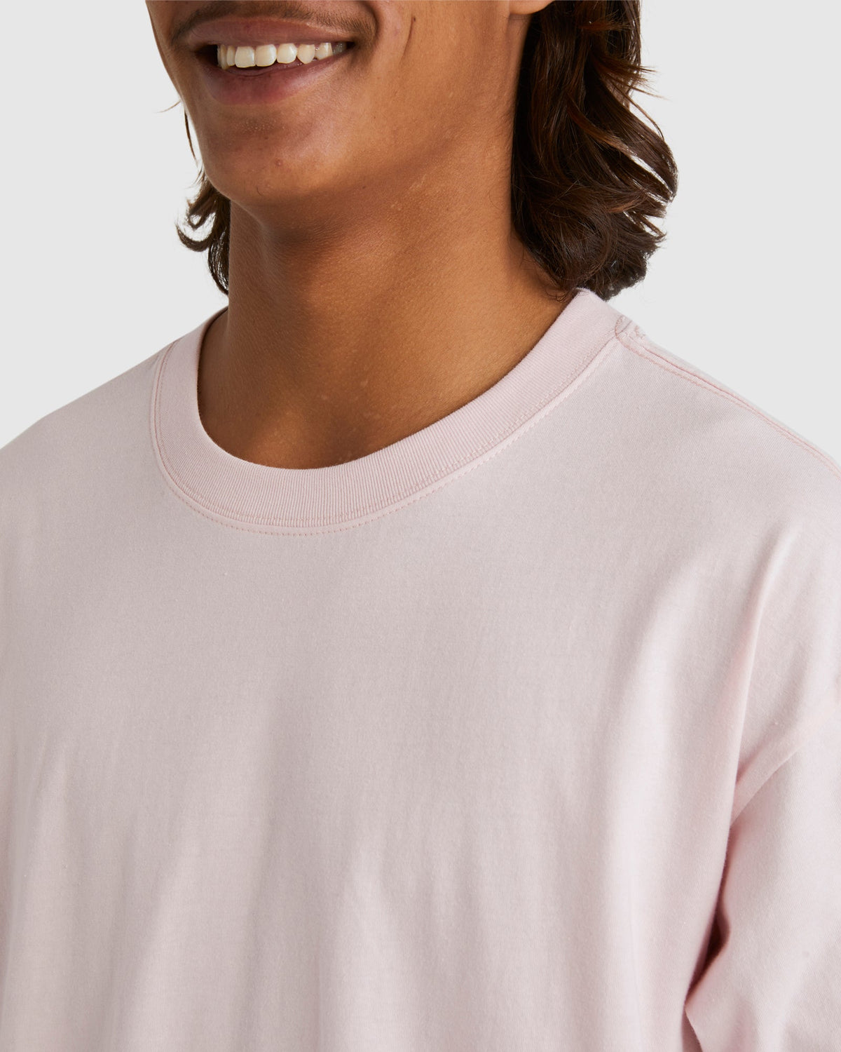 Mens Premium Wave Washed T-Shirt Pastel Pink - Image 13
