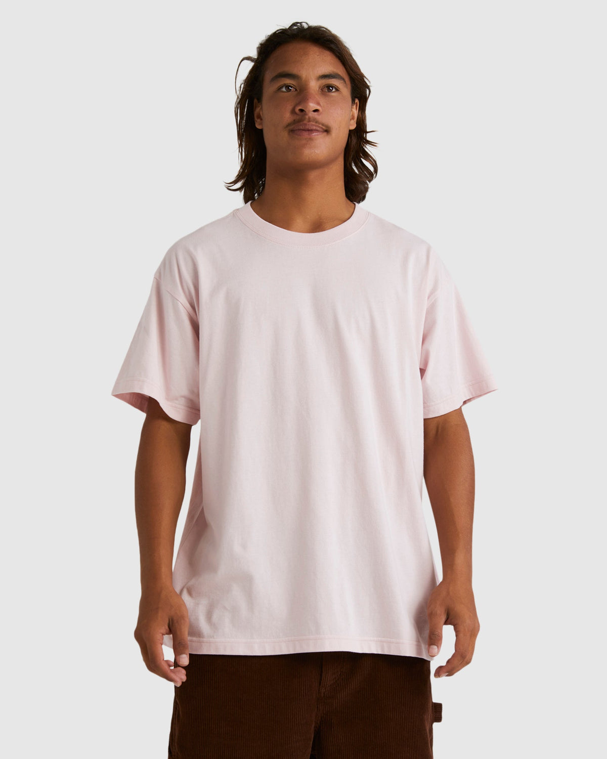 Mens Premium Wave Washed T-Shirt Pastel Pink - Image 10