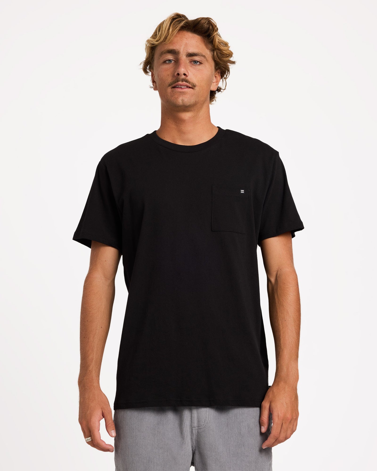 Mens Premium Pocket T-Shirt Black - Image 1