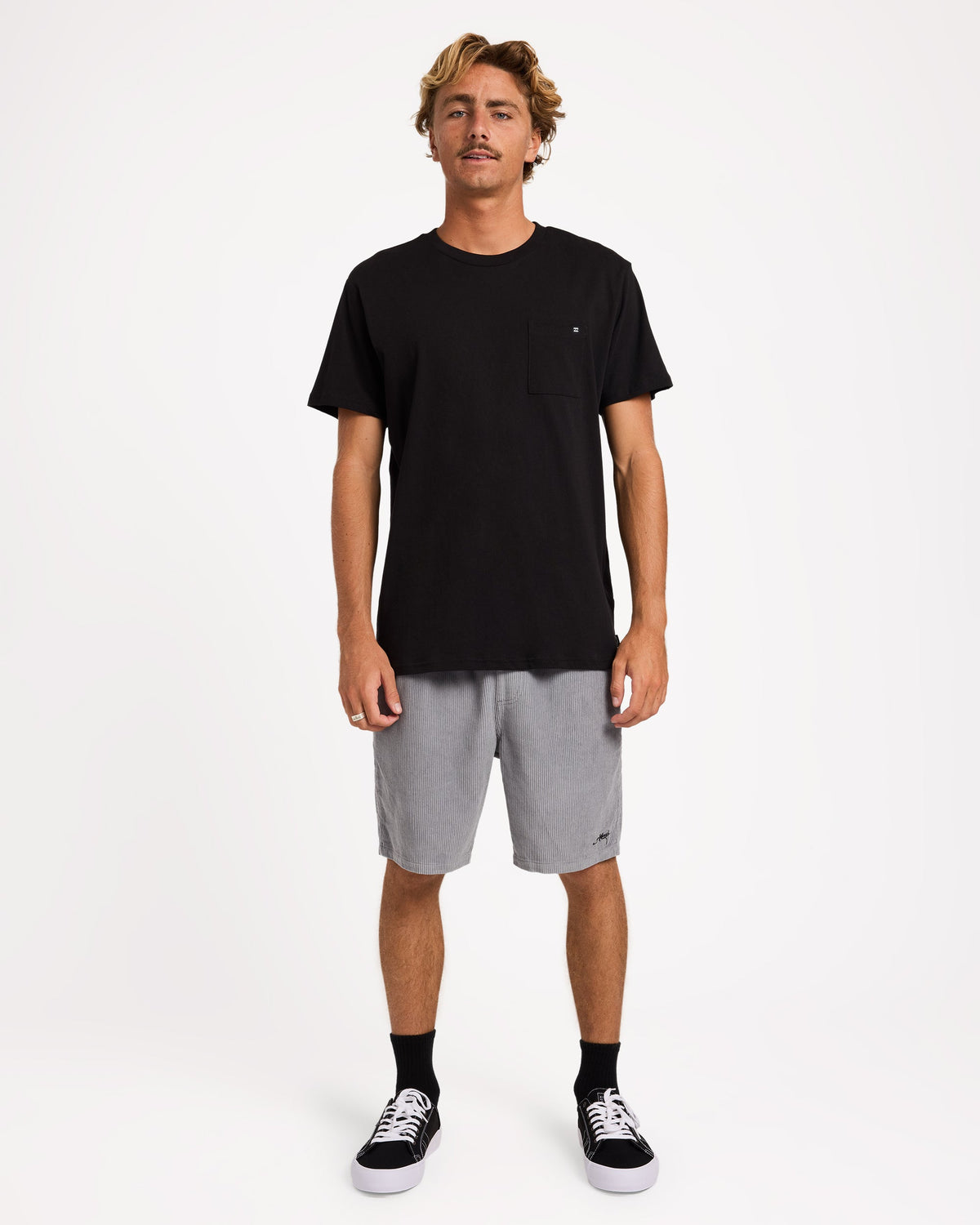 Mens Premium Pocket T-Shirt Black - Image 5