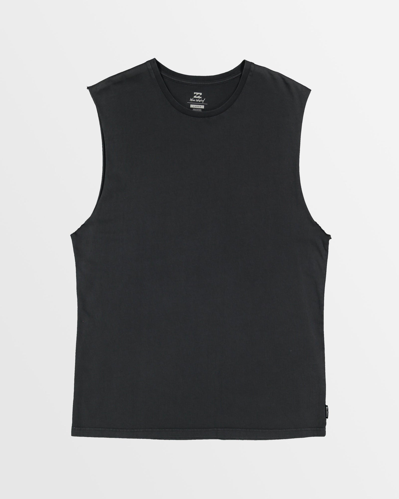 Mens Premium Wave Wash Muscle Top Washed Black - Image 1