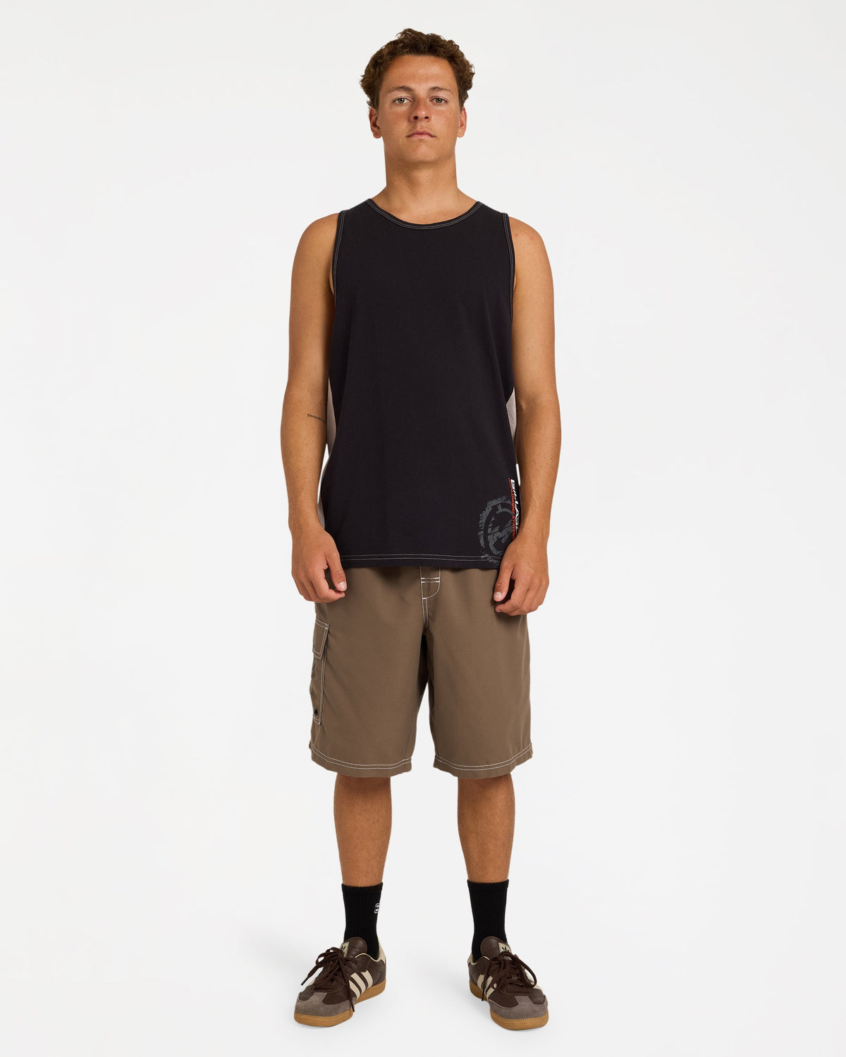 Mens Spec 73 Blast Tank Top Off Black - Image 6