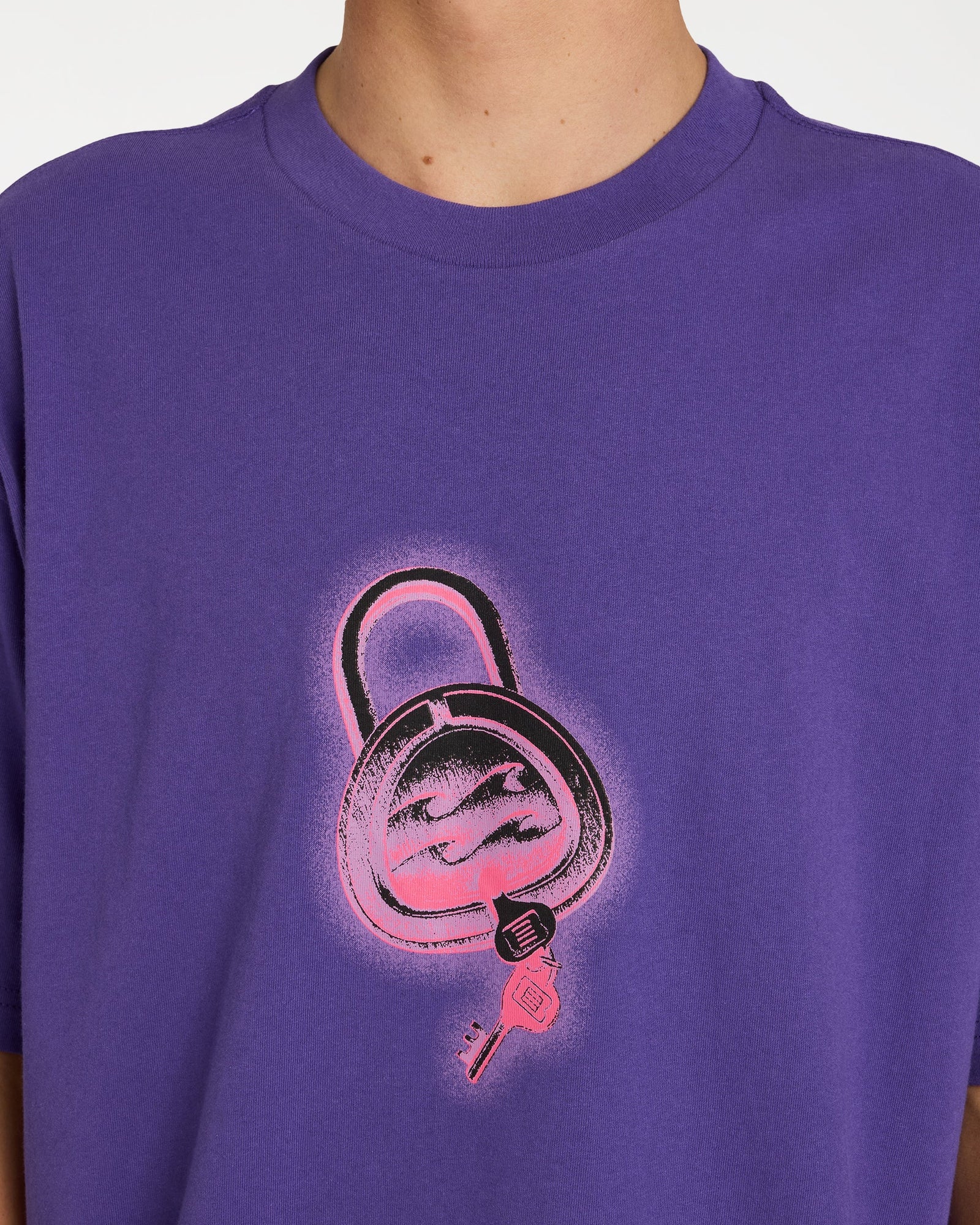Mens Spec Lock T-Shirt Purple - Image 5