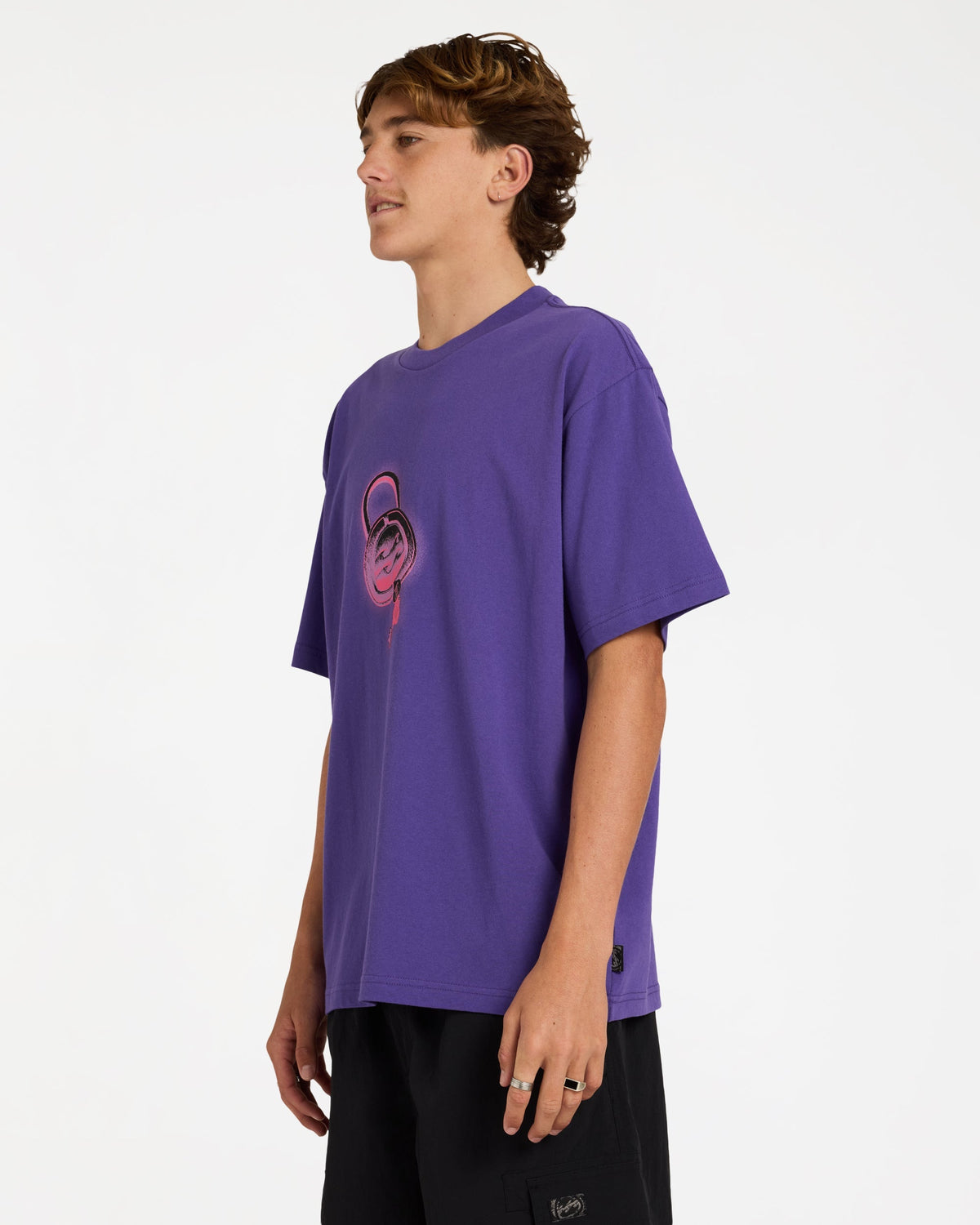 Mens Spec Lock T-Shirt Purple - Image 4