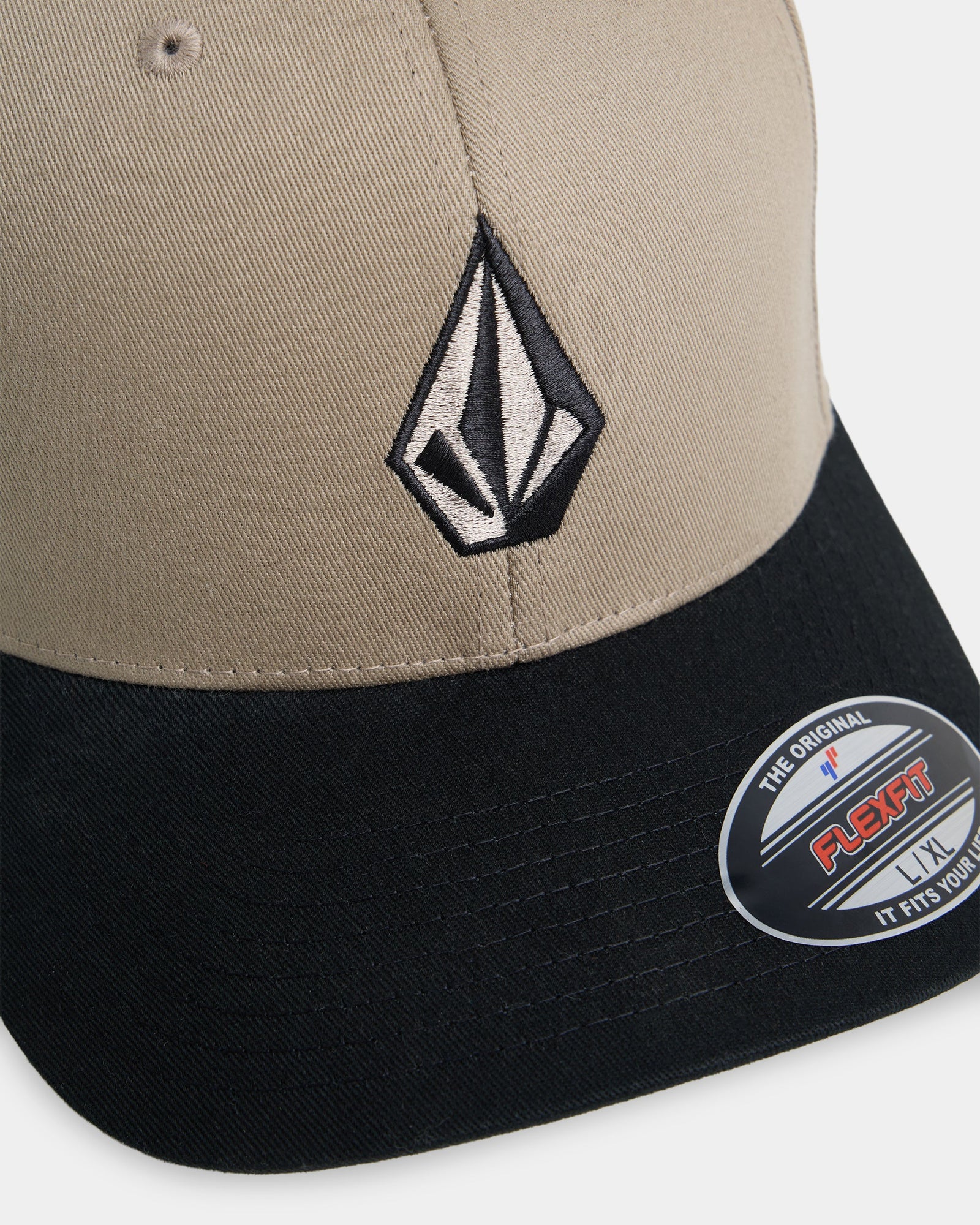 Mens Full Stone Flexfit Hat Light Khaki - Image 6