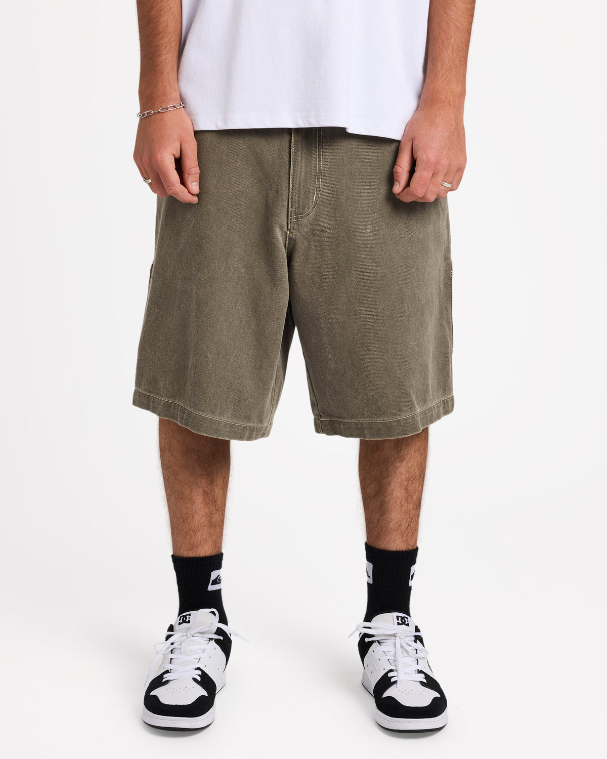 Mens Wrench Denim Shorts Canteen - Image 1