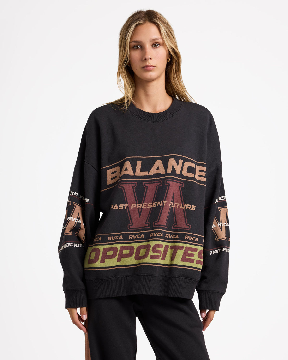 Womens Puck It Pover Sweater Washed Black - Image 1
