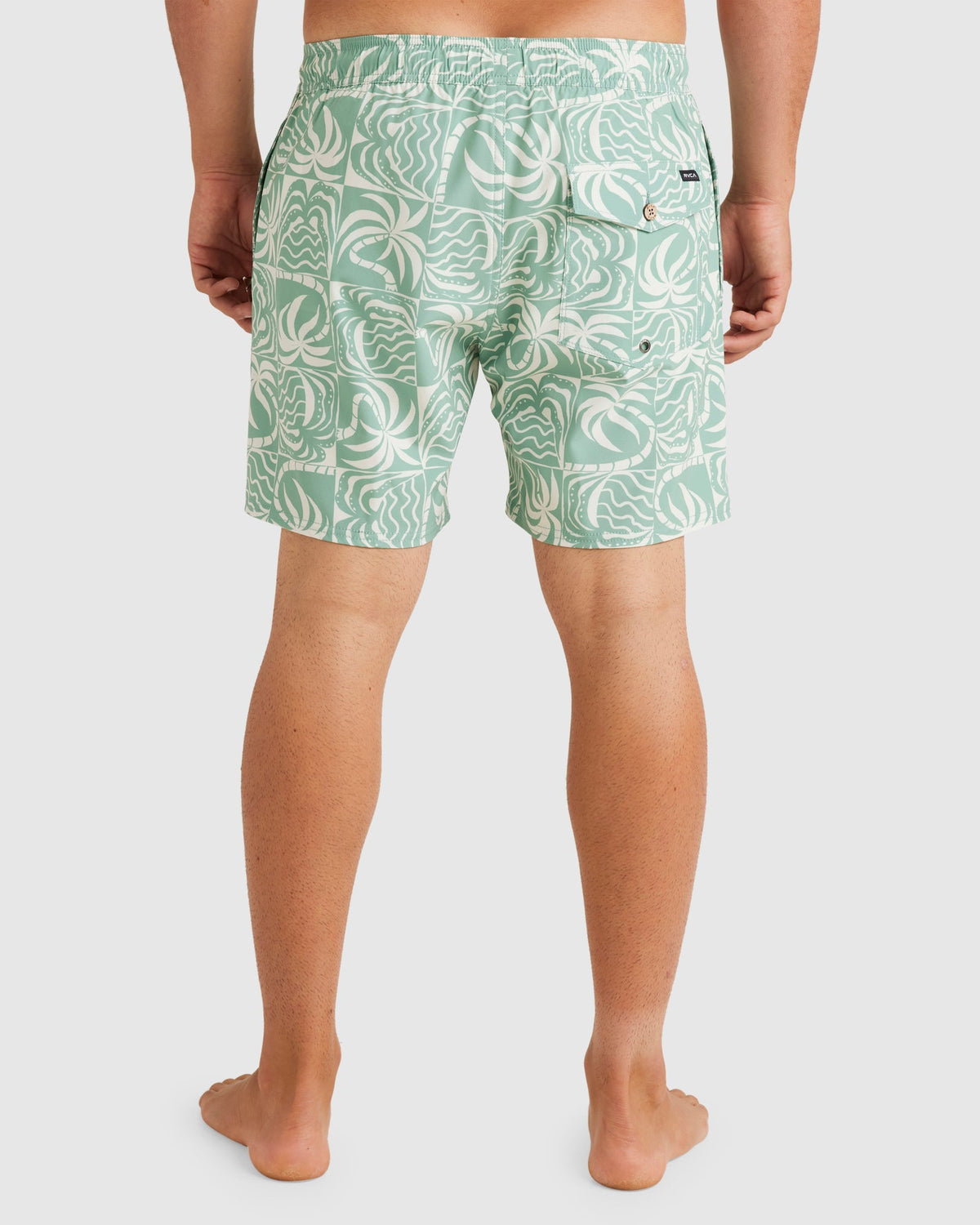 Mens Exotica Print Board Short Granite Green - Image 3