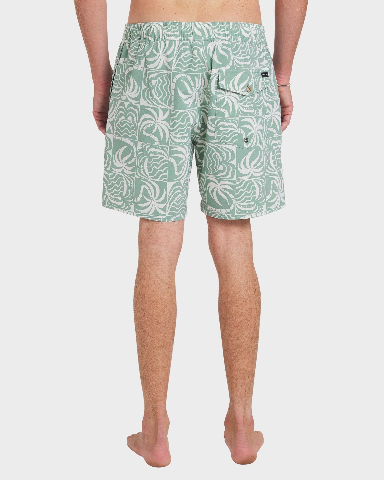 Mens Exotica Print Board Short Sage Leaf - Image 8