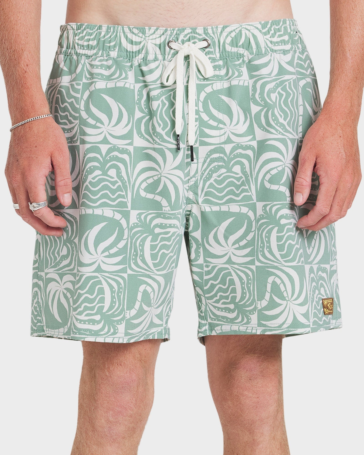 Mens Exotica Print Board Short Sage Leaf - Image 10