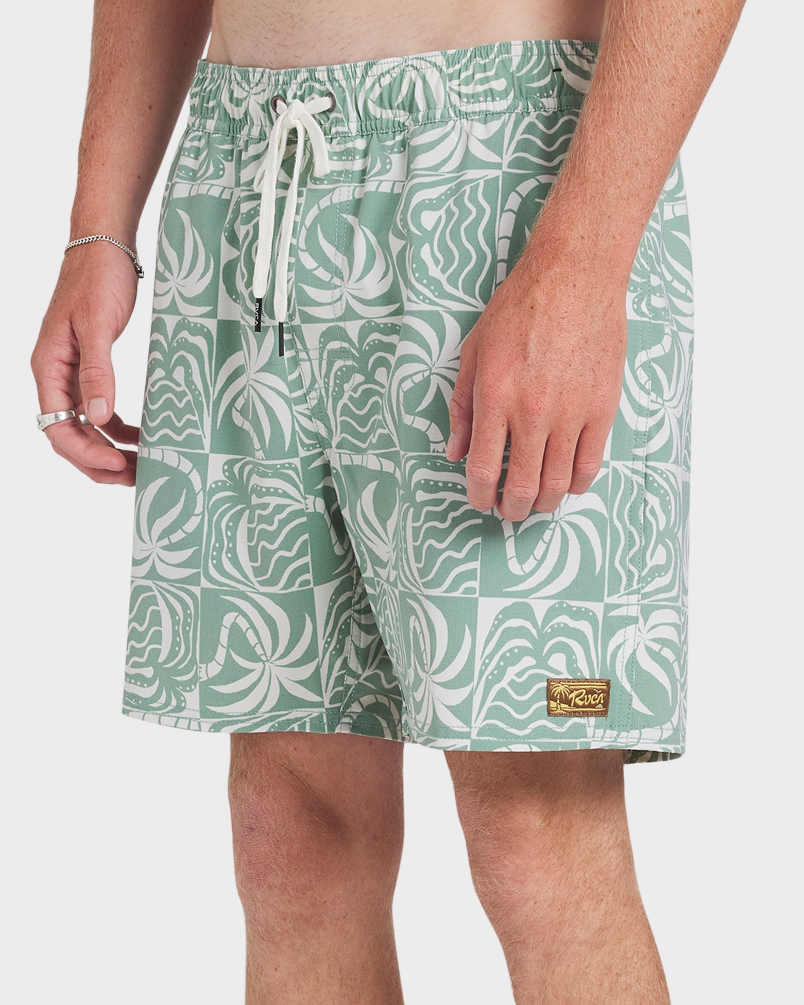 Mens Exotica Print Board Short Sage Leaf - Image 11