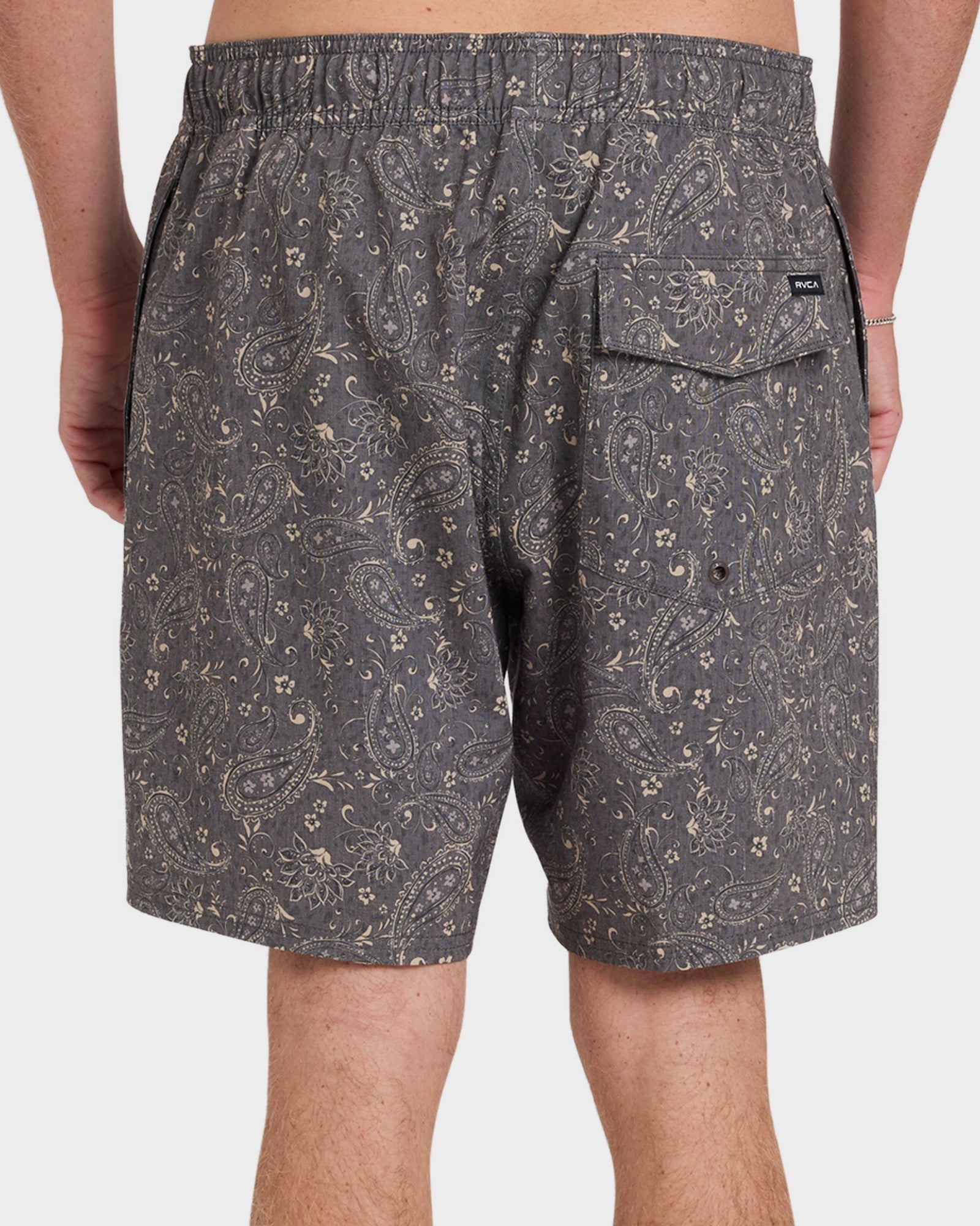 Mens Atlas Elastic Board Shorts Chocolate - Image 7
