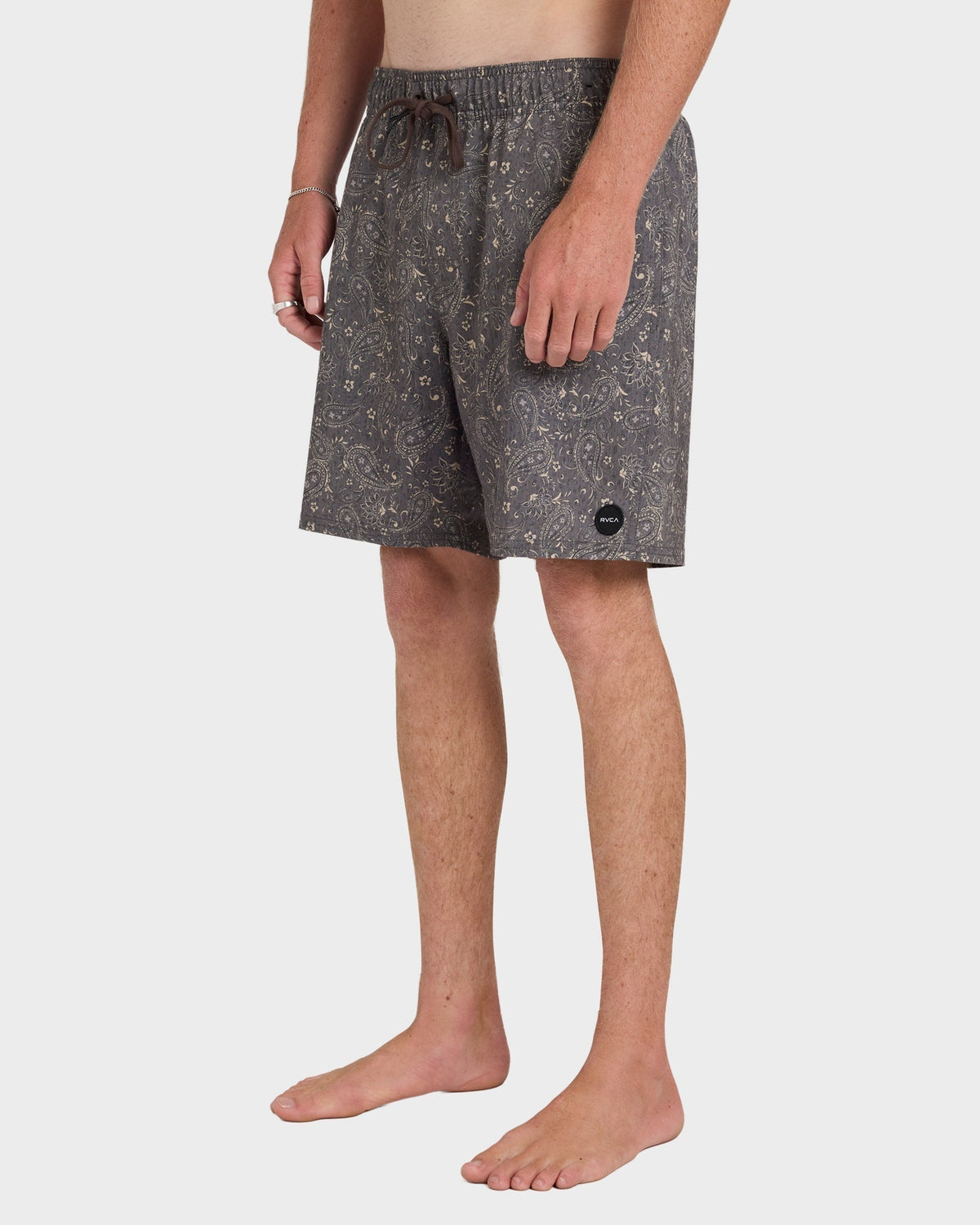 Mens Atlas Elastic Board Shorts Chocolate - Image 2