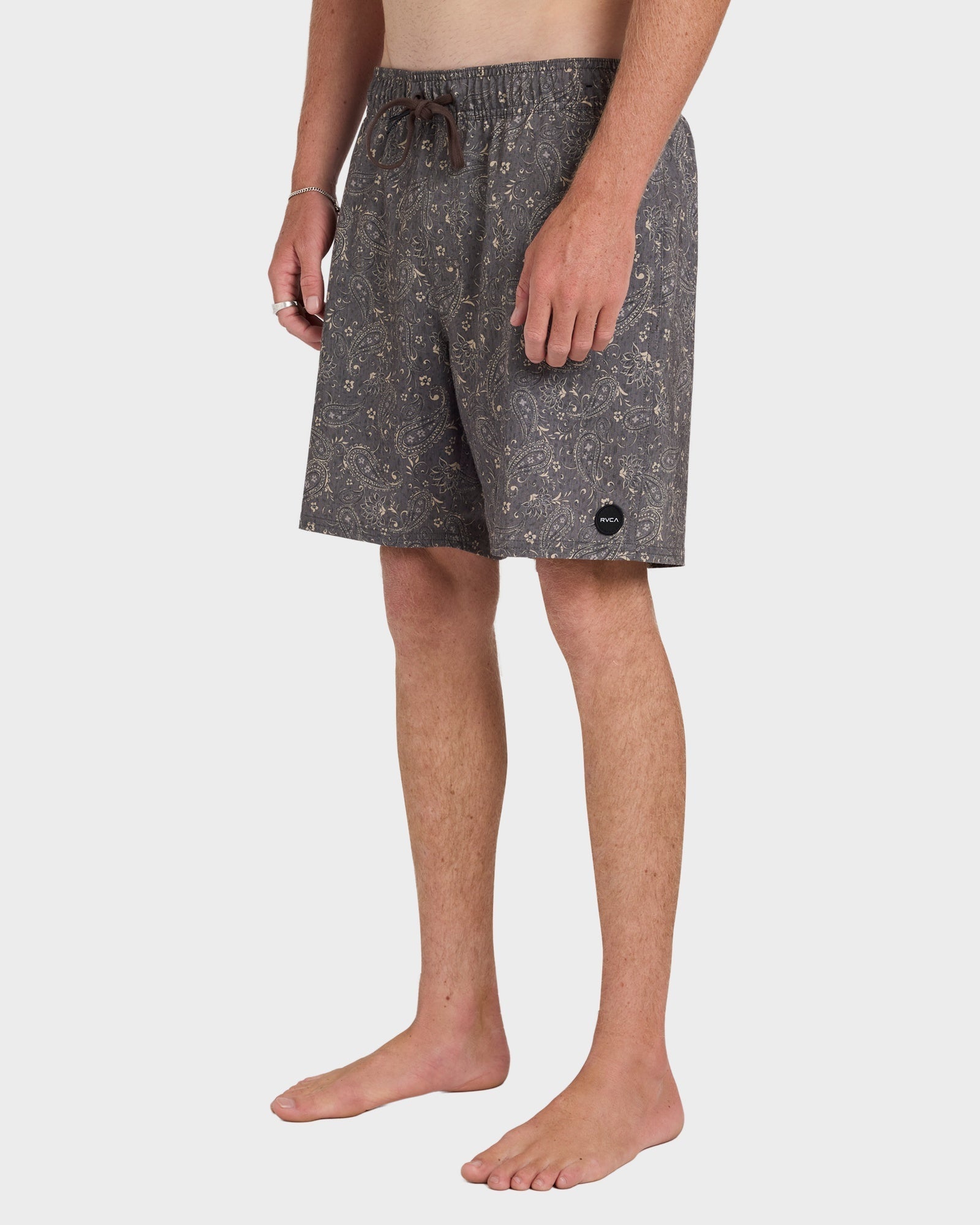 Mens Atlas Elastic Board Shorts Chocolate - Image 2