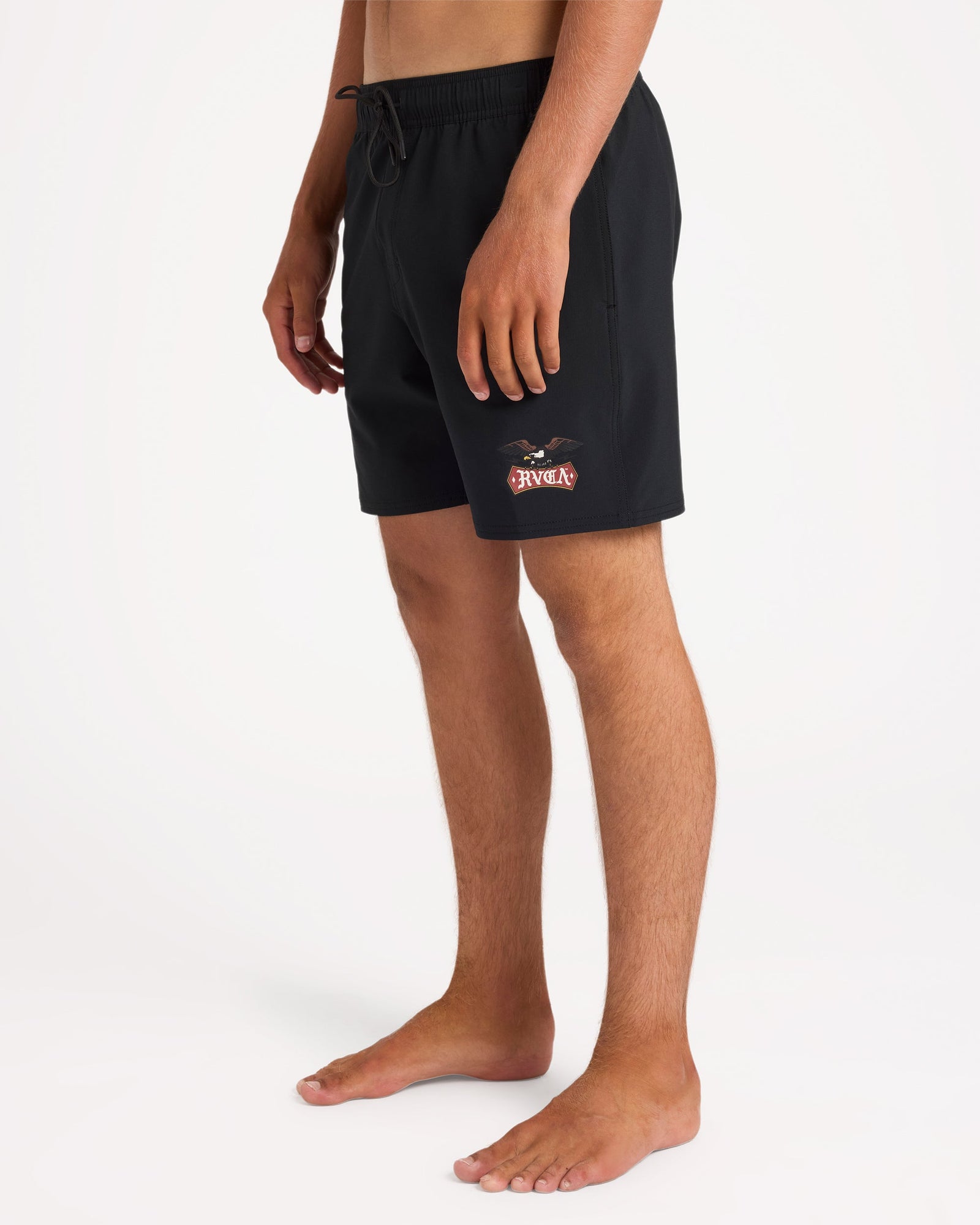 Mens Eagle Board Shorts Black - Image 3