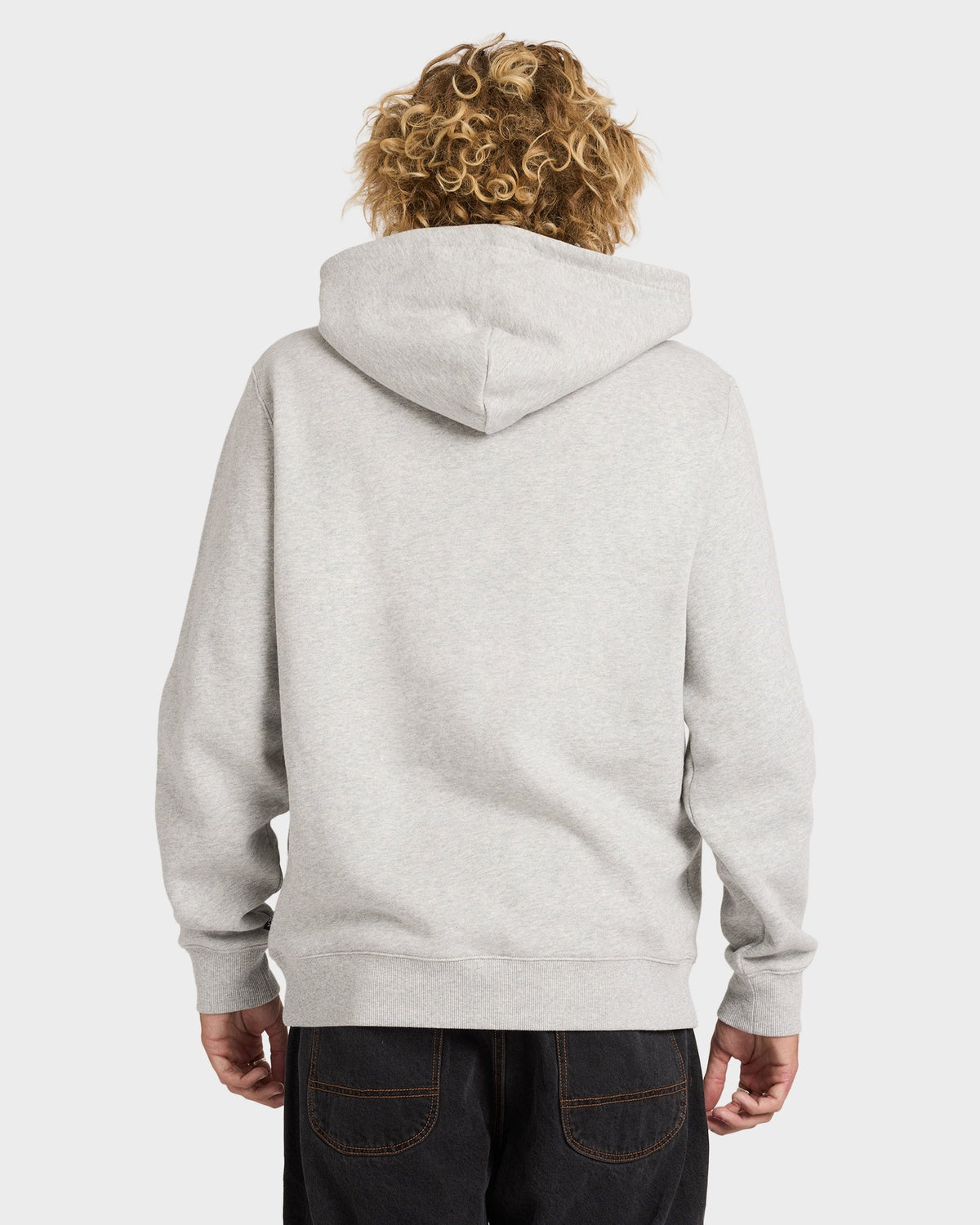 Mens RVCA Pullover Fleece Heather Grey - Image 2