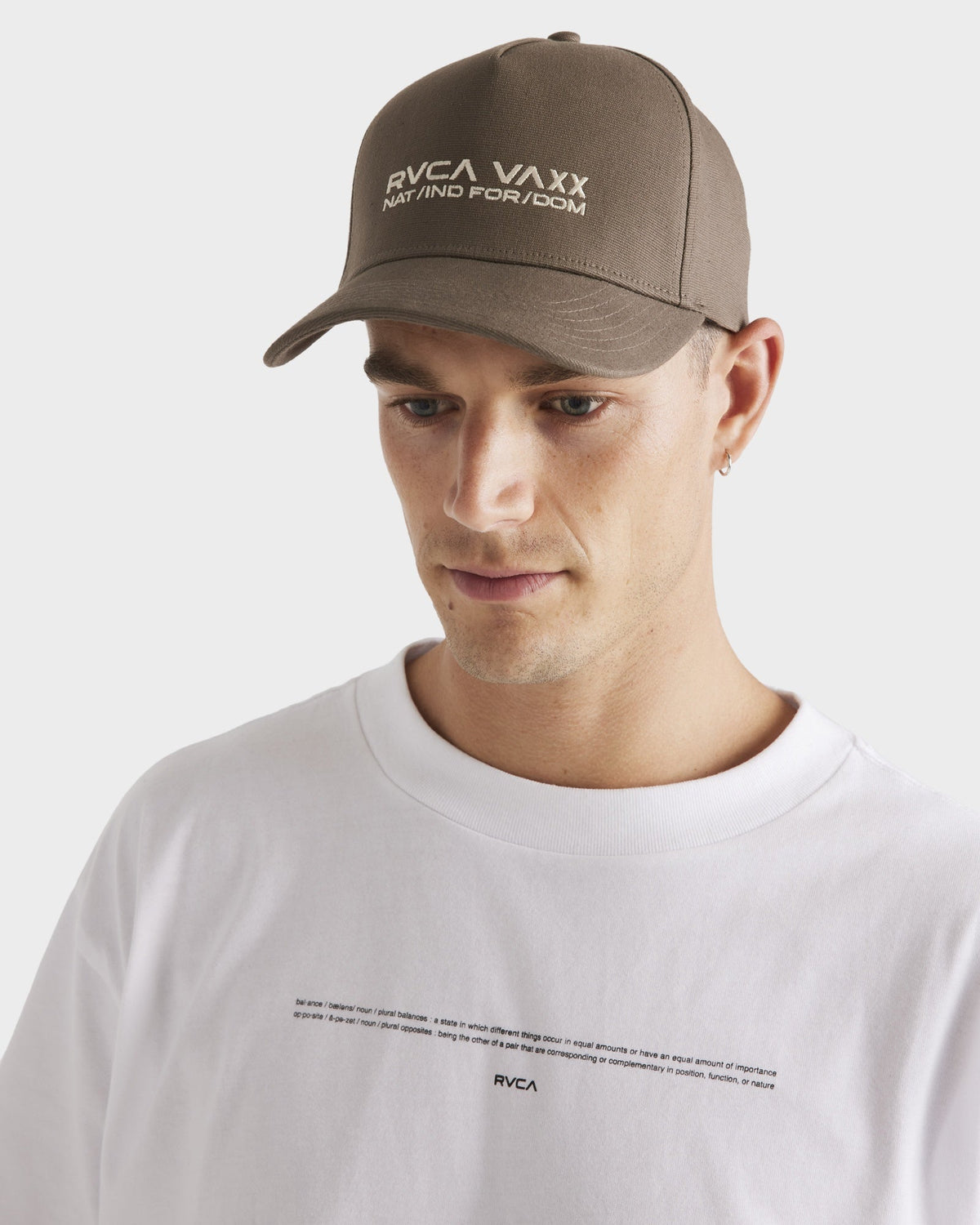 Mens United Pinched Snapback Cap Chocolate - Image 1
