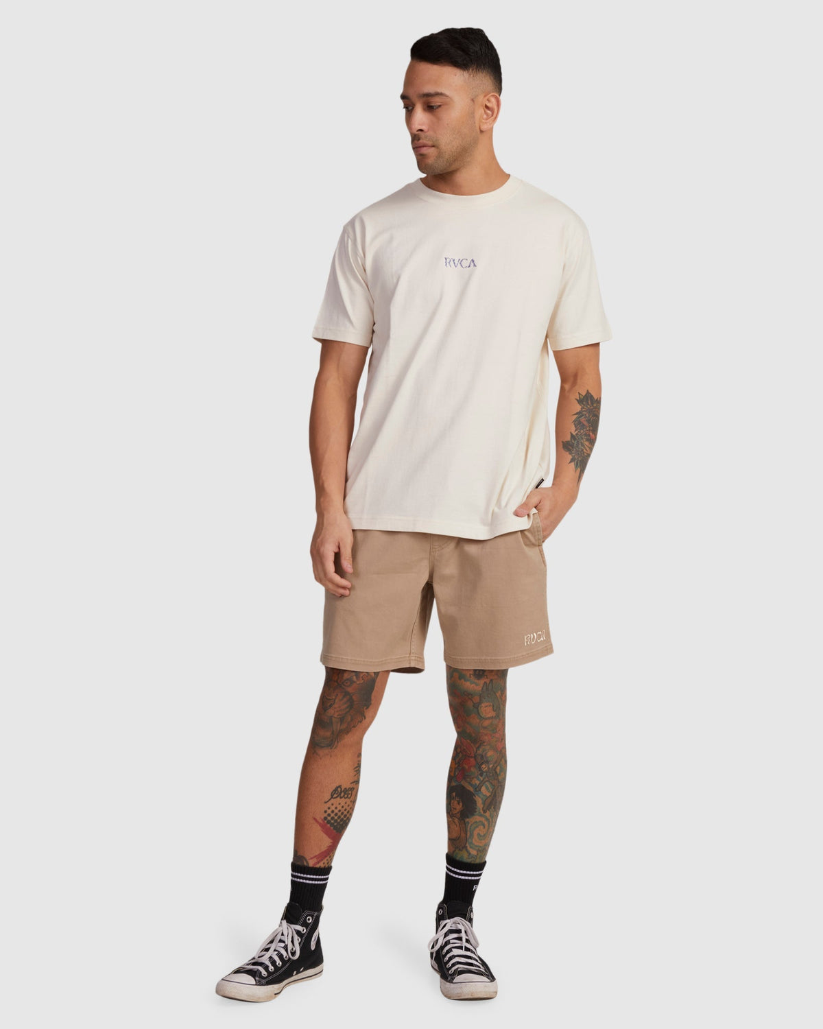 Mens Escape Elastic Exotica Walkshorts Timber - Image 5